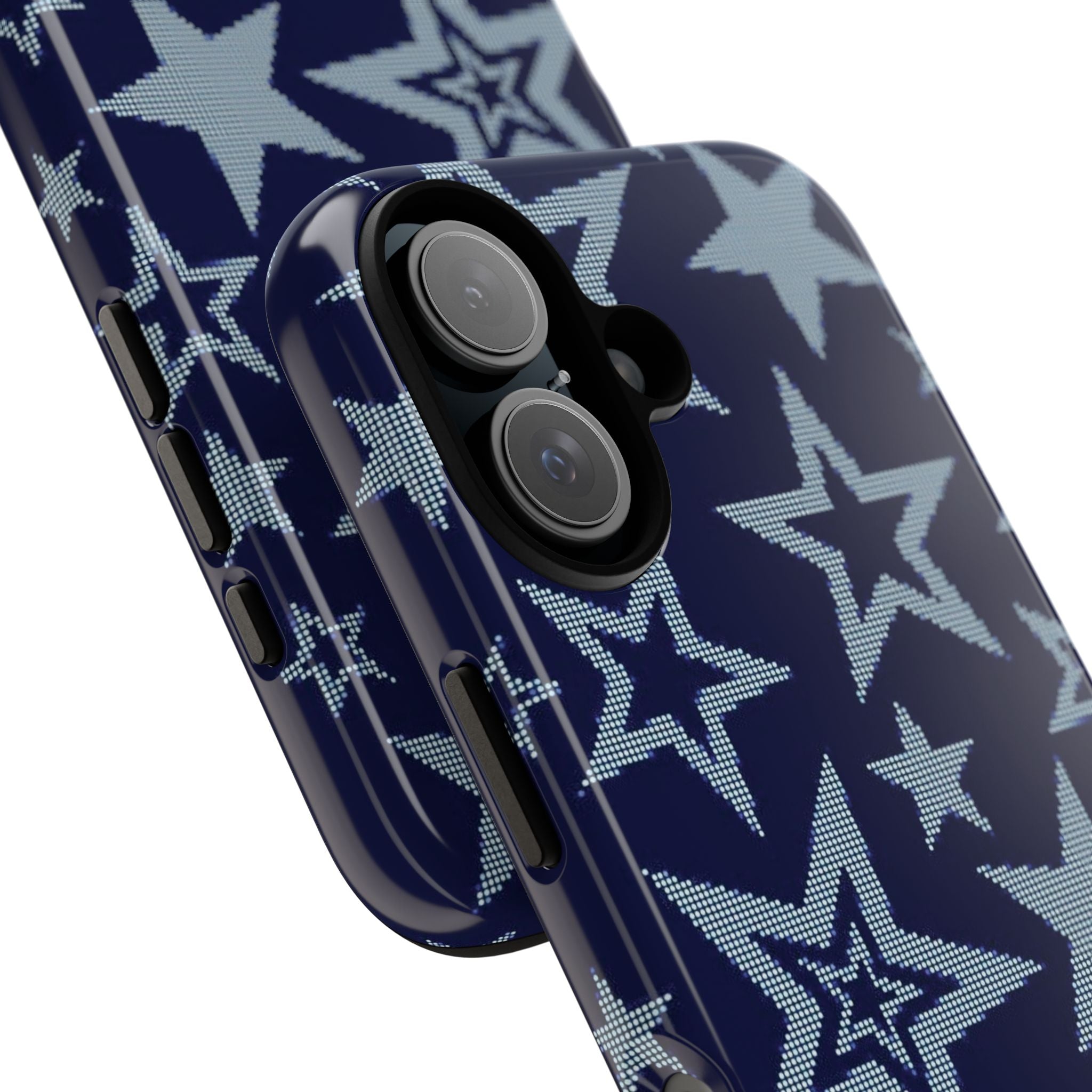 Navy Star Pattern Tough iPhone Case