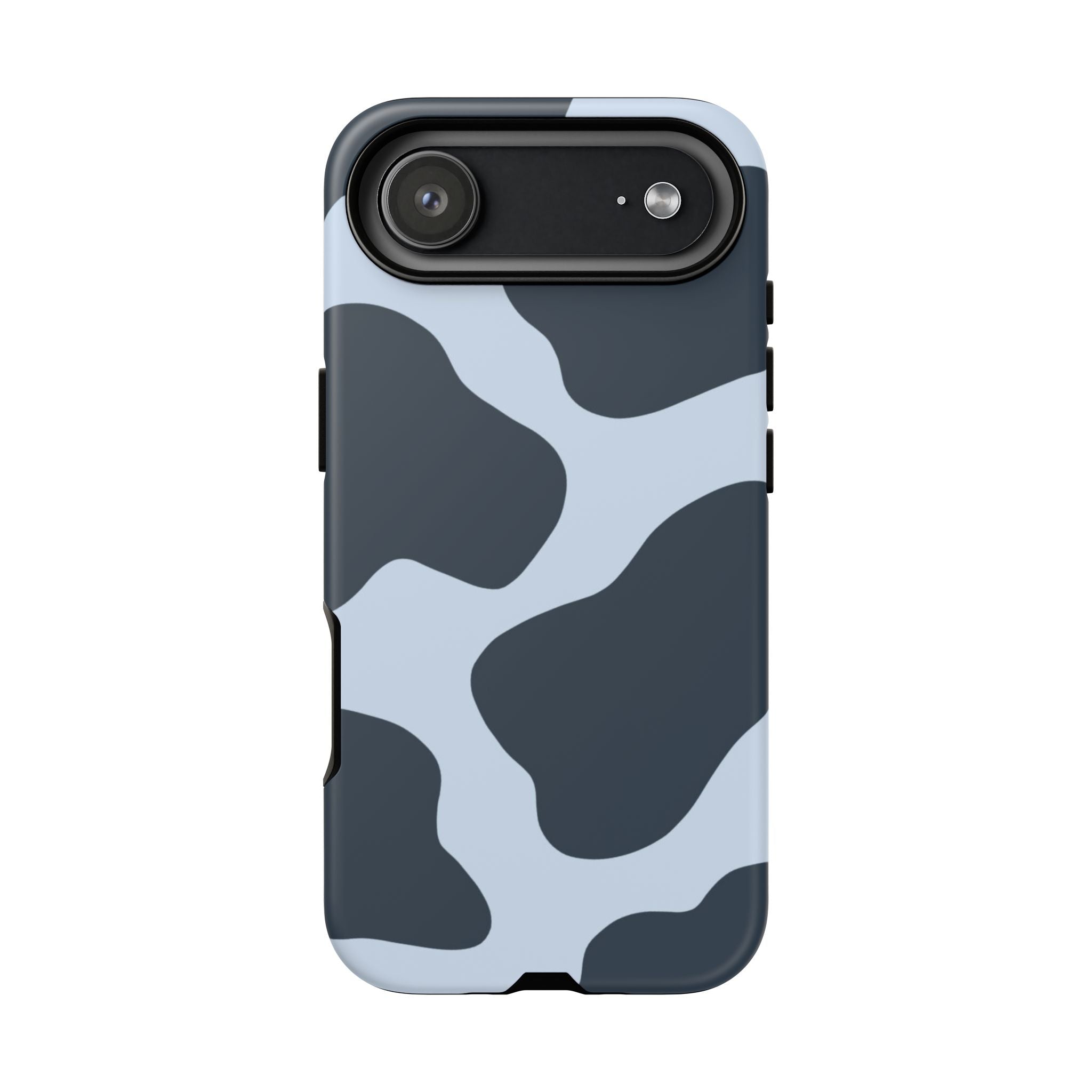 Cow Print Tough iPhone Case — Blue Black Abstract Pattern