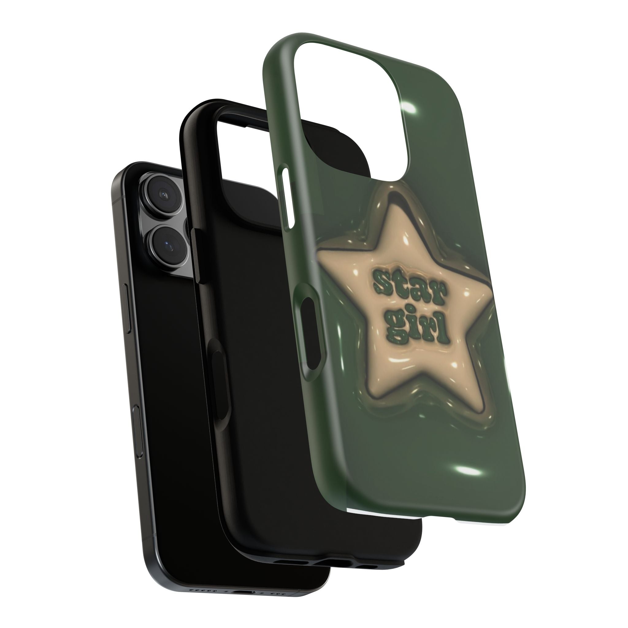 Star Girl iPhone Case — Green Star Protective Case