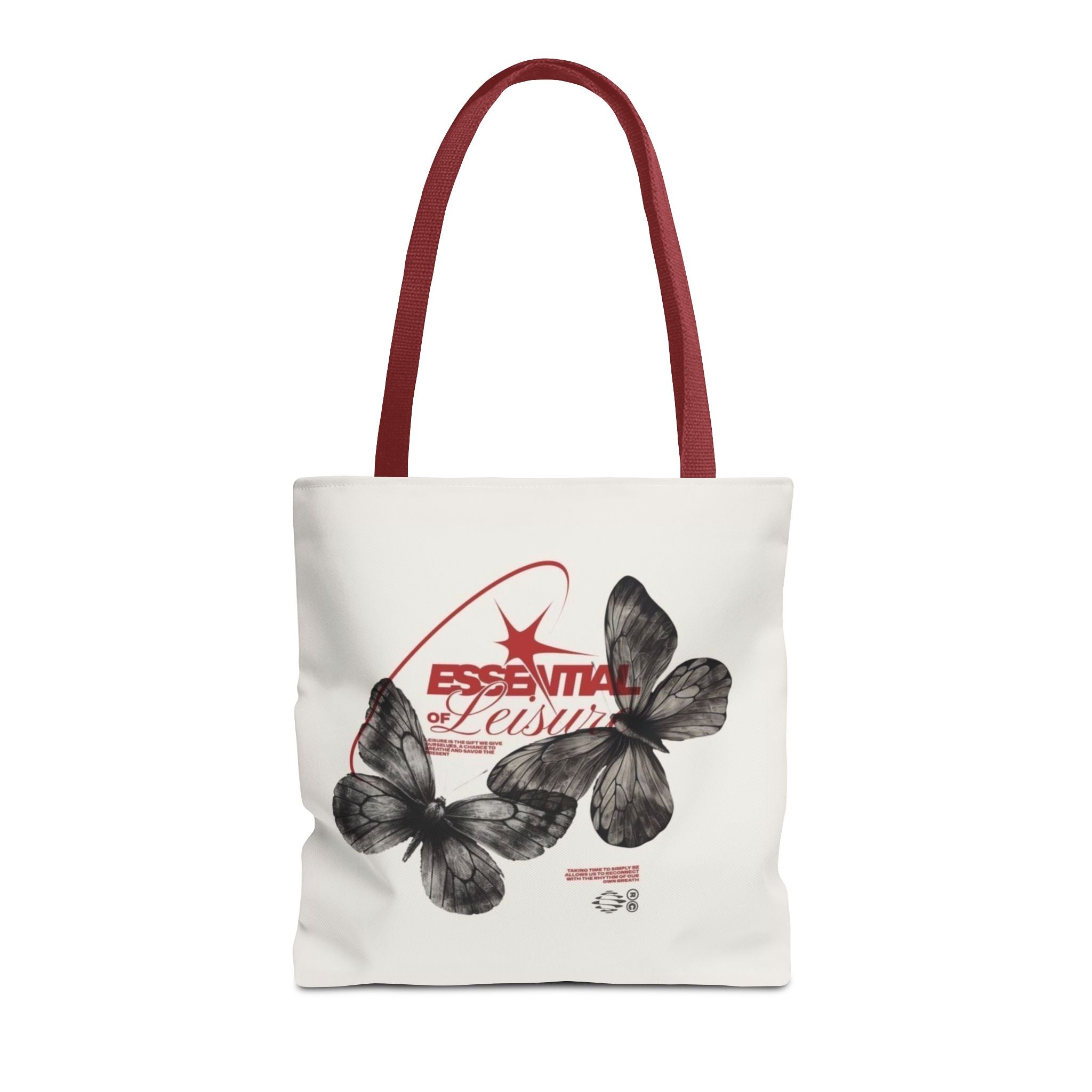 'Essential to Leisure' Floral Graphic Tote Bag
