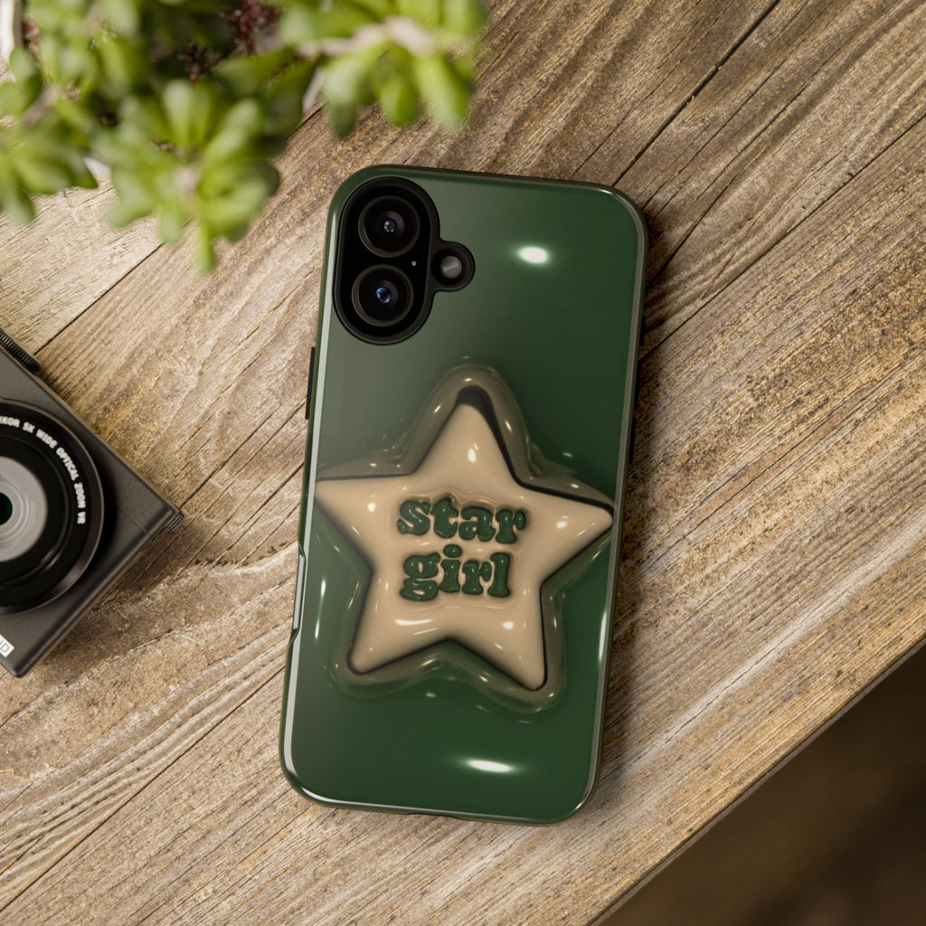 Star Girl iPhone Case — Green Star Protective Case