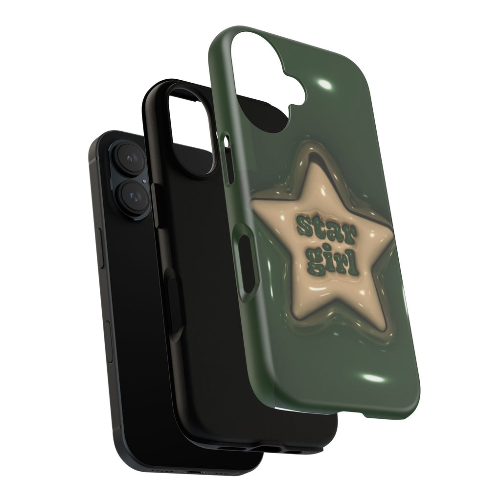 Star Girl iPhone Case — Green Star Protective Case