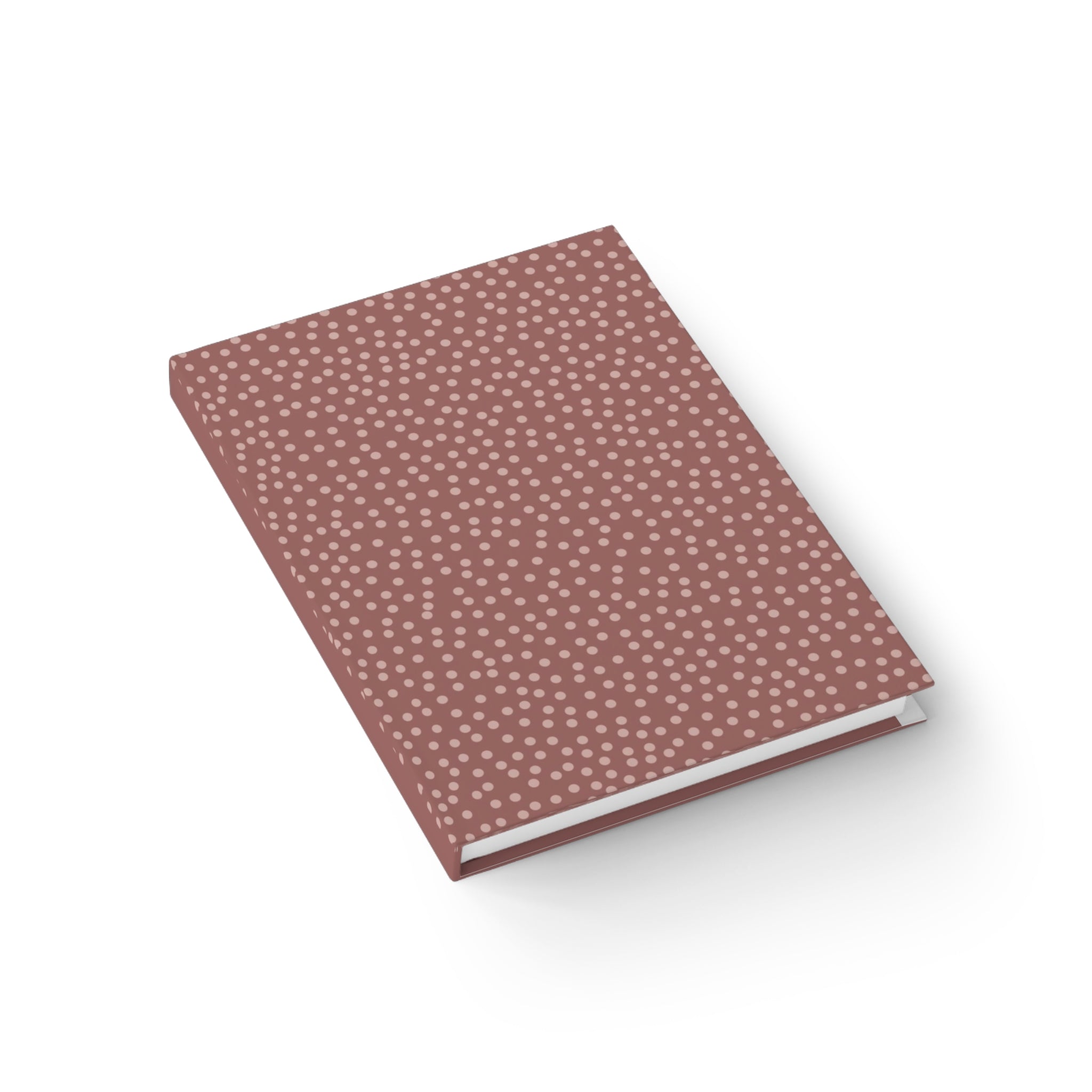 Mauve Dot Pattern Ruled Hardcover Journal