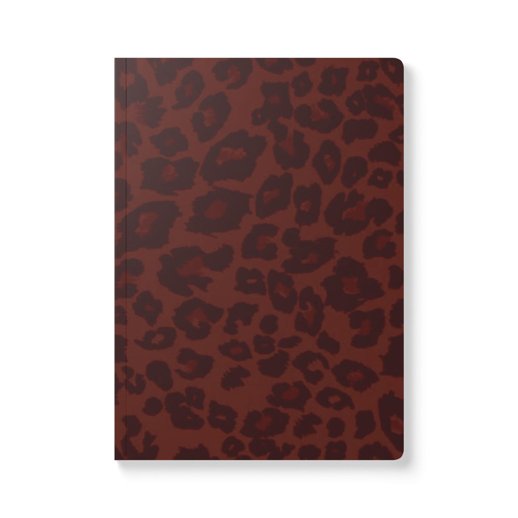 Leopard Print Softcover Journal — Brown Animal Print Notebook for Notes & Journaling