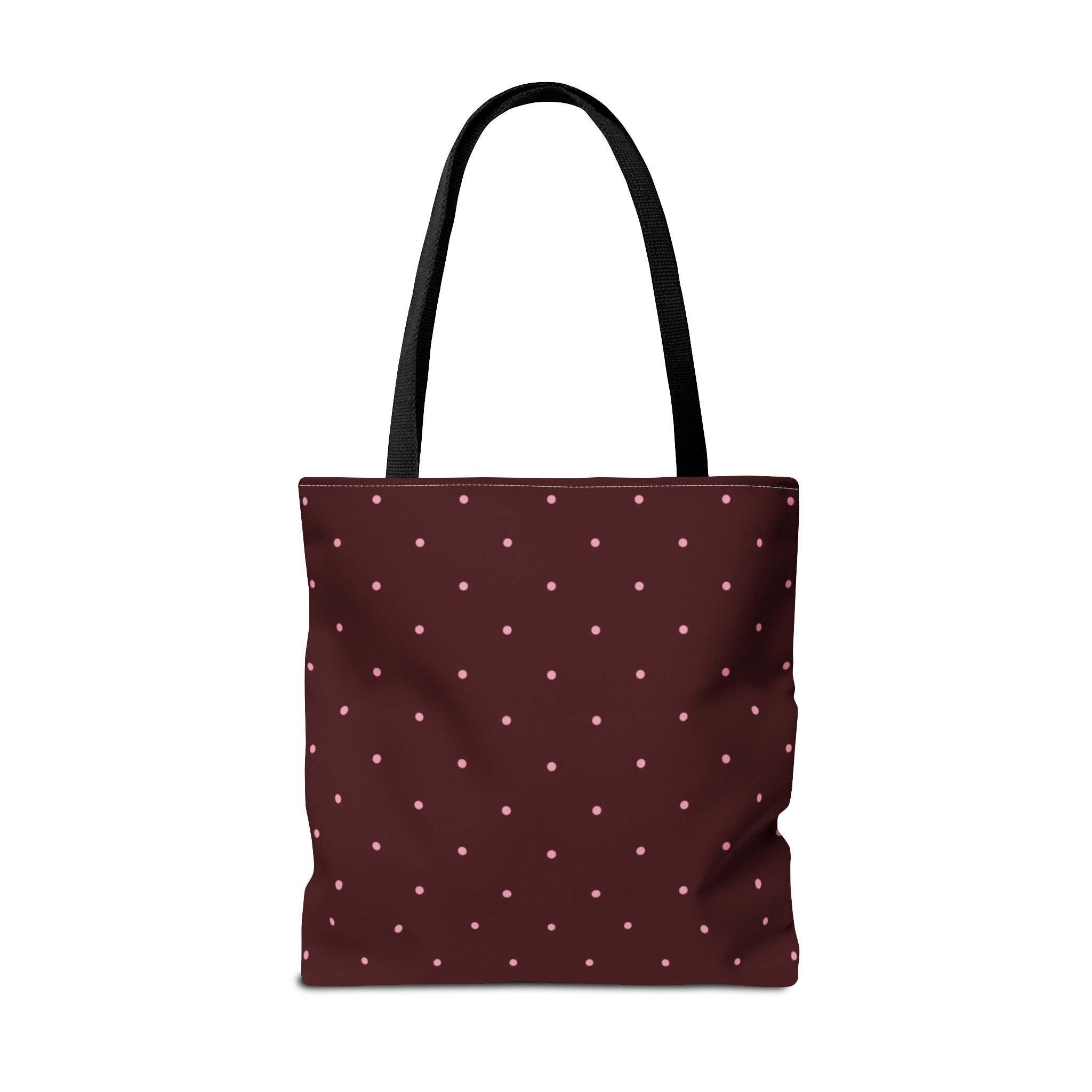 Burgundy Polka Dot Tote Bag