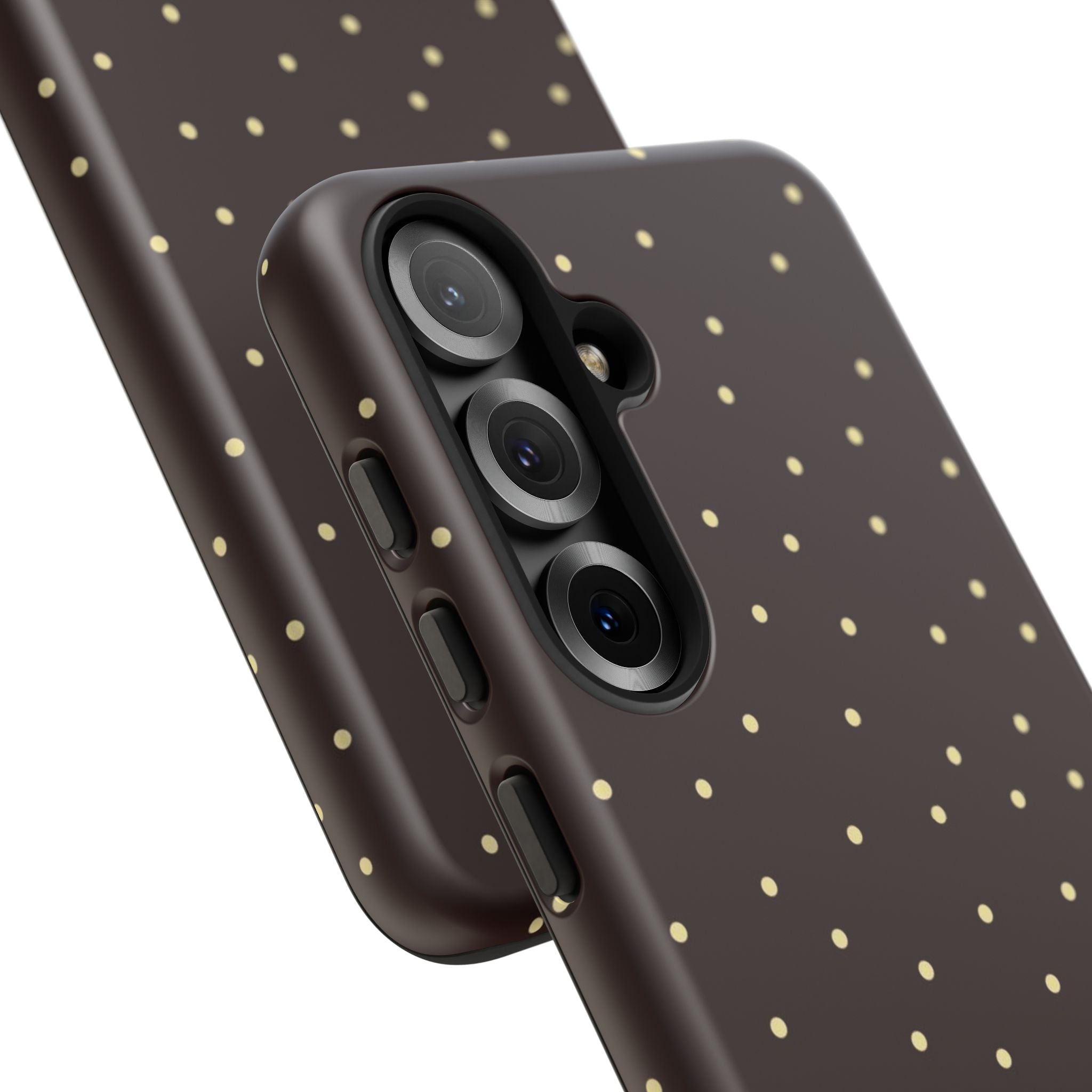 Brown Gold Polka Dot Tough Phone Case
