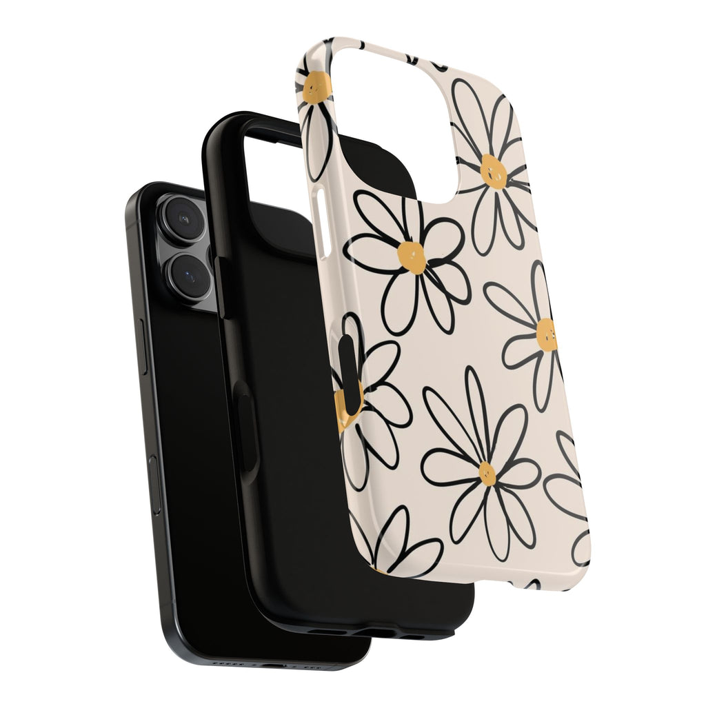 Daisy Sketch iPhone Case — Floral Protective Phone Cover