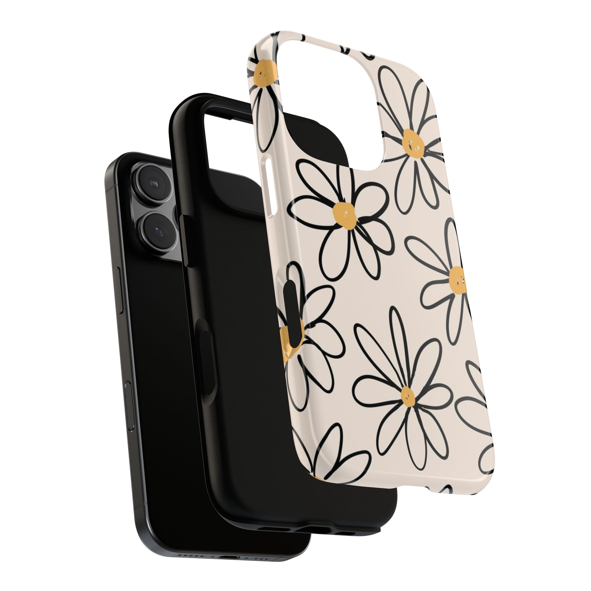 Daisy Sketch iPhone Case — Floral Protective Phone Cover