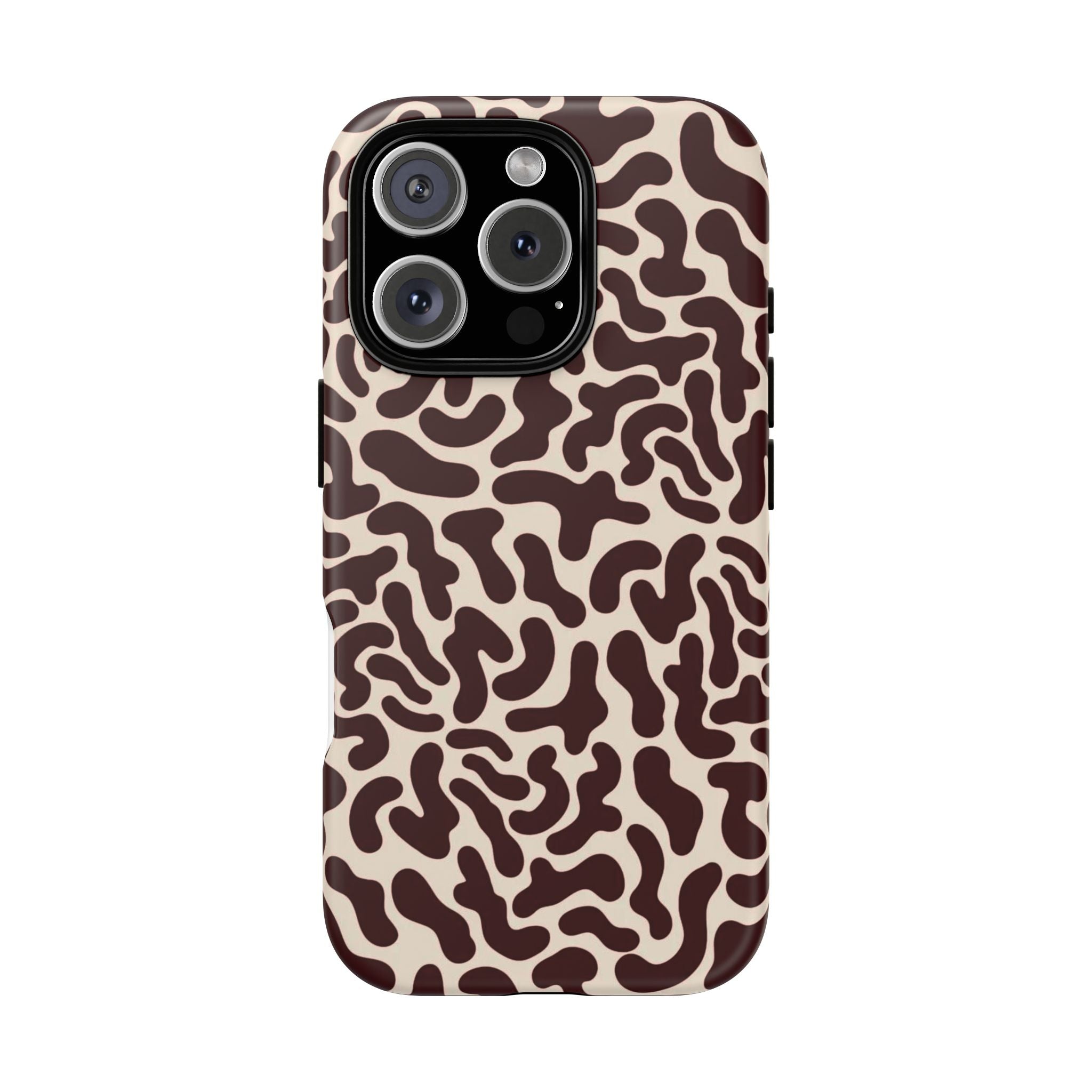 Animal Print iPhone Case - Brown Abstract Cow Pattern Tough Case