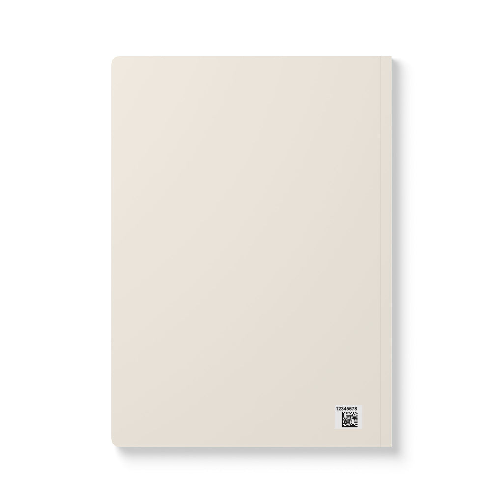 Polka Dot Softcover Journal — Cream Notebook with Black Dot Pattern, Printed Interior