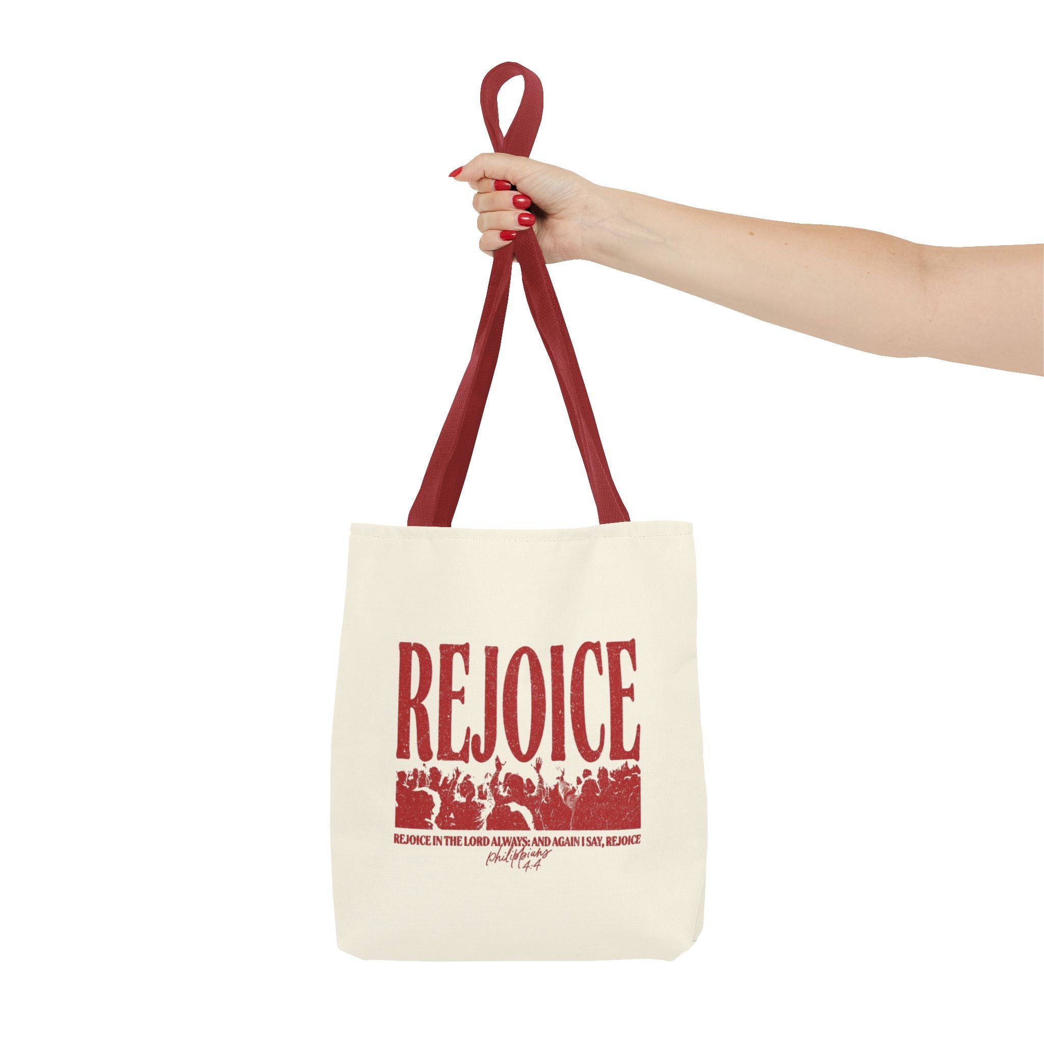 "Rejoice" Graphic Tote Bag