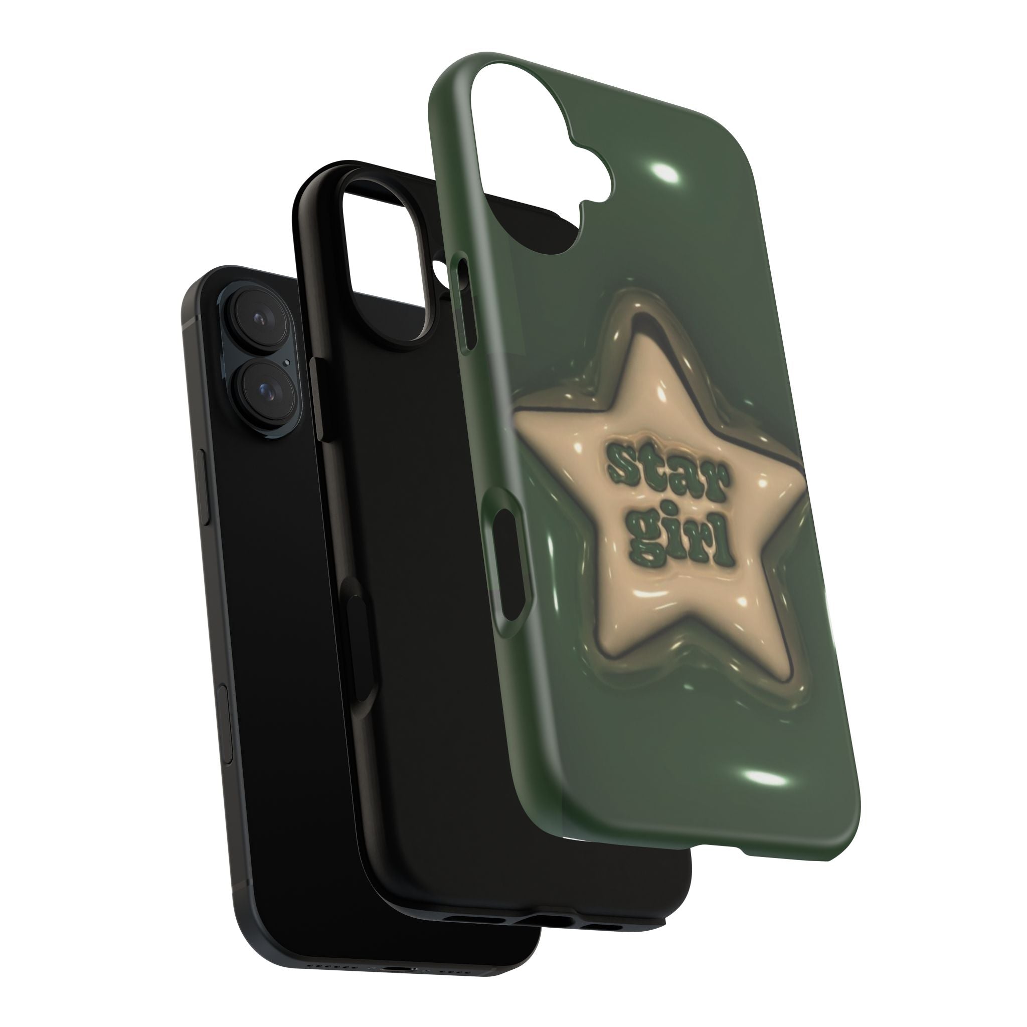 Star Girl iPhone Case — Green Star Protective Case