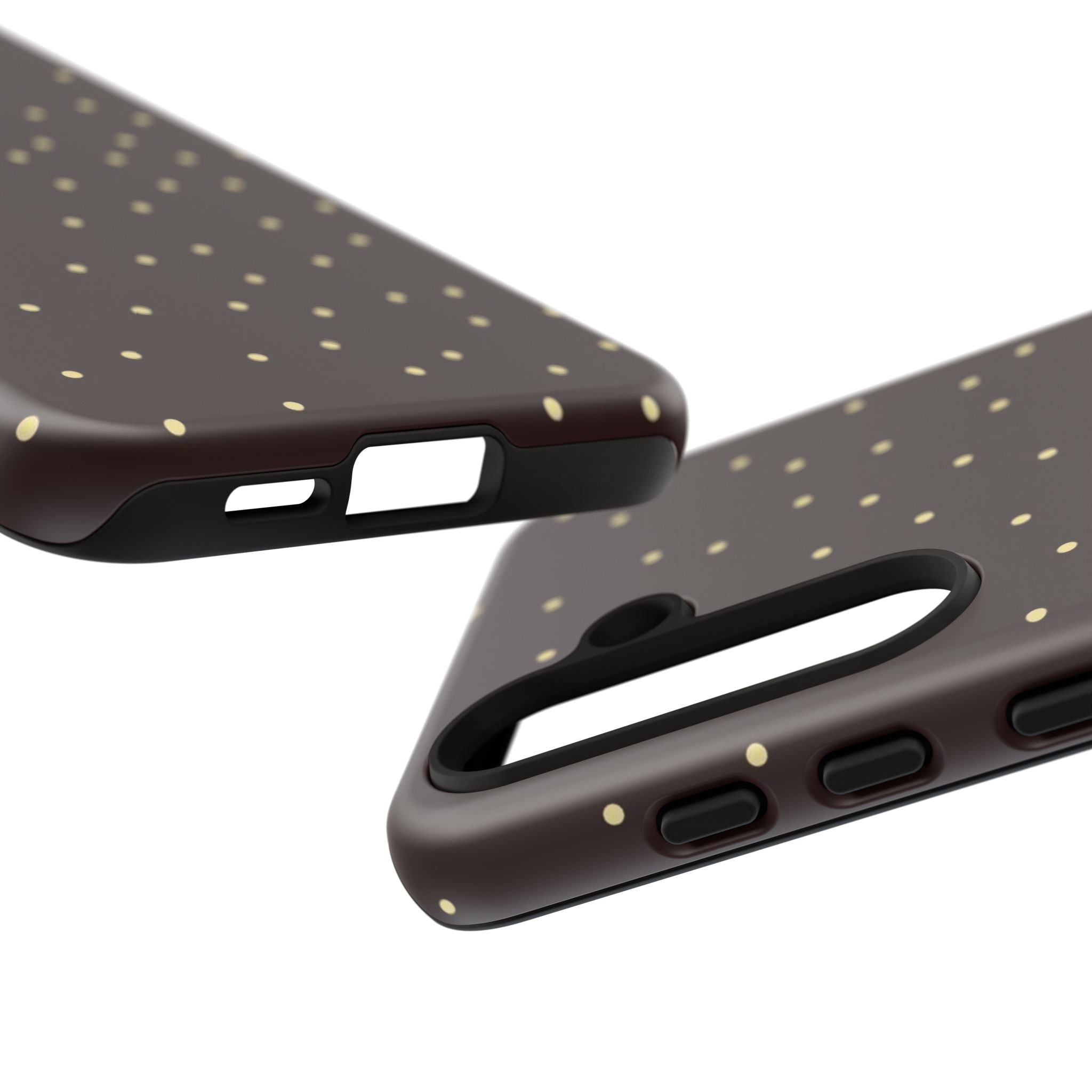 Brown Gold Polka Dot Tough Phone Case