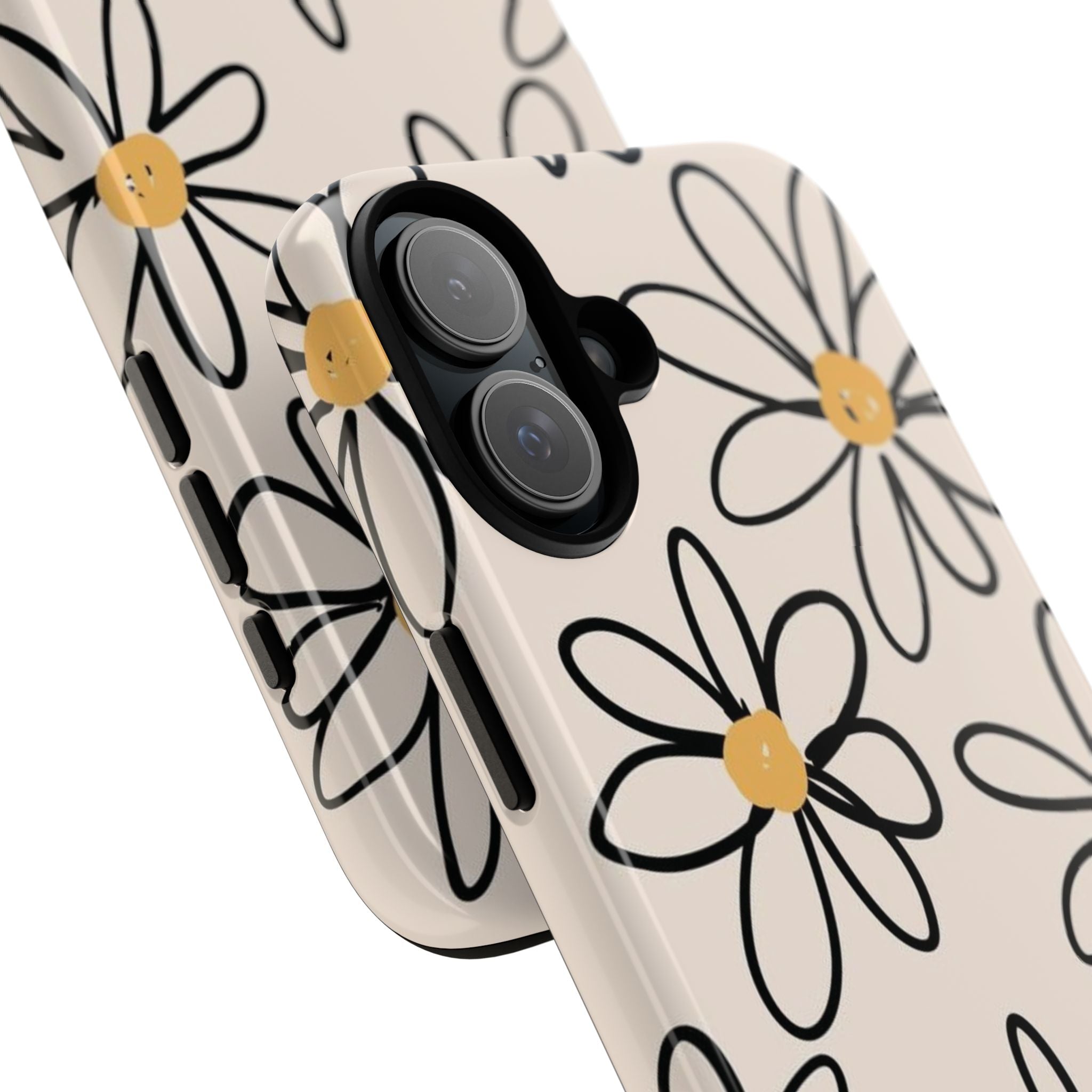 Daisy Sketch iPhone Case — Floral Protective Phone Cover