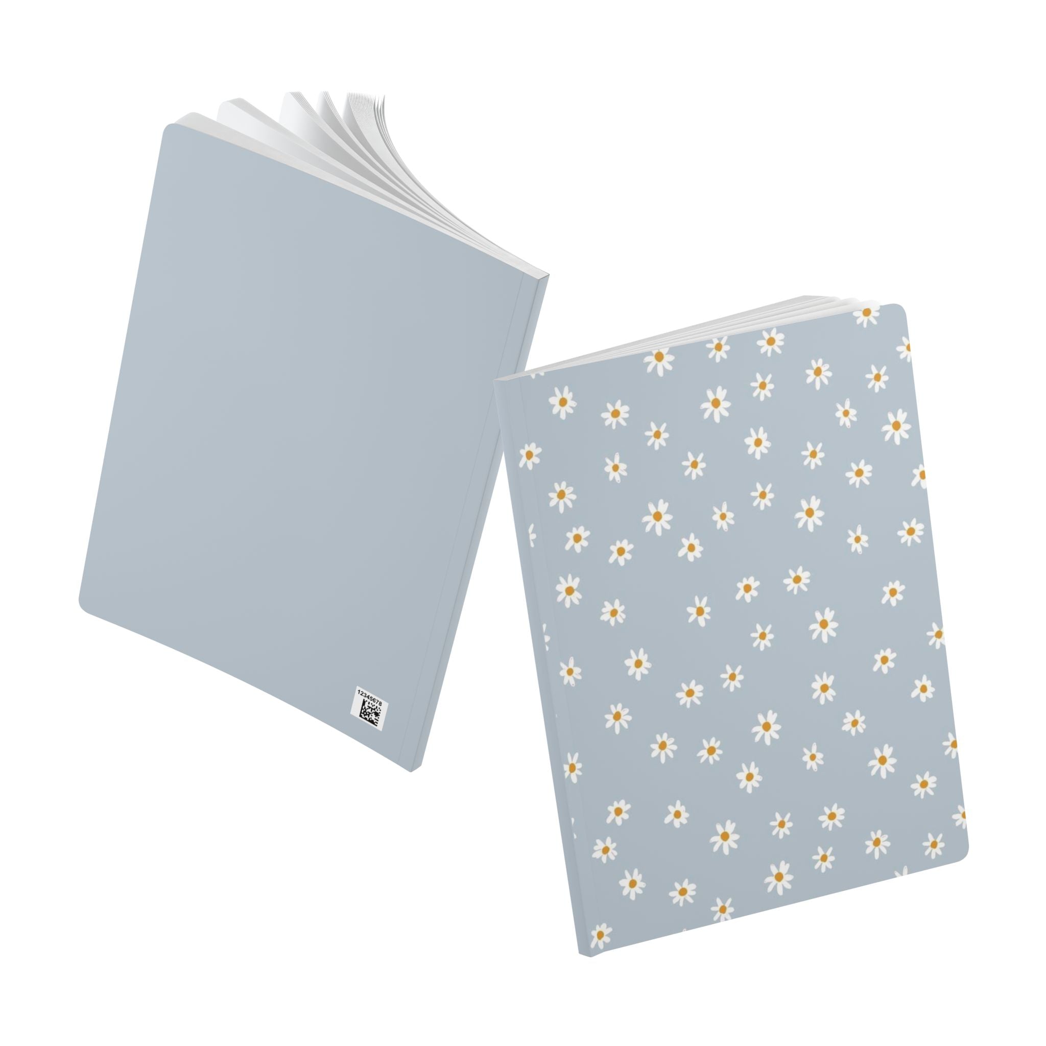 Daisy Pattern Softcover Journal — Floral Dotted Notebook for Notes & Journaling