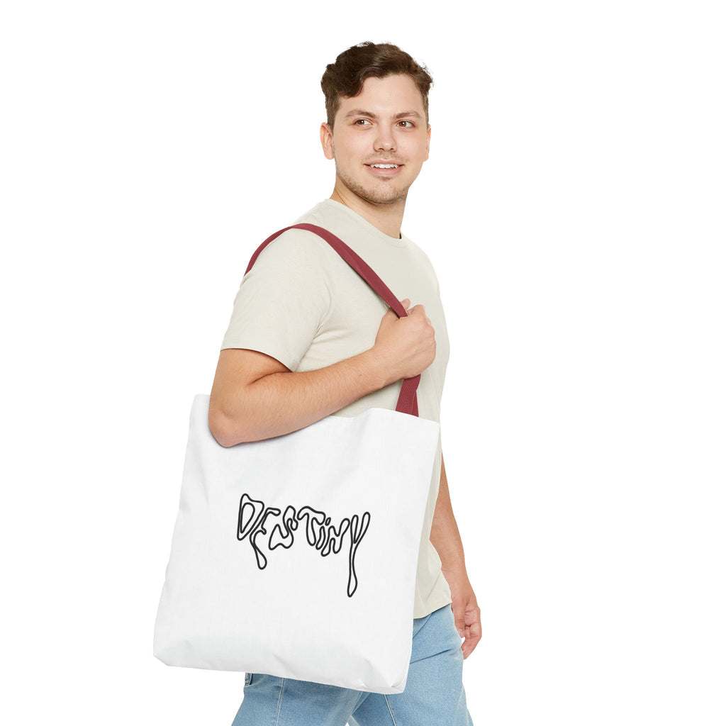 Destiny Script Tote Bag – Minimalist Graphic Canvas Tote