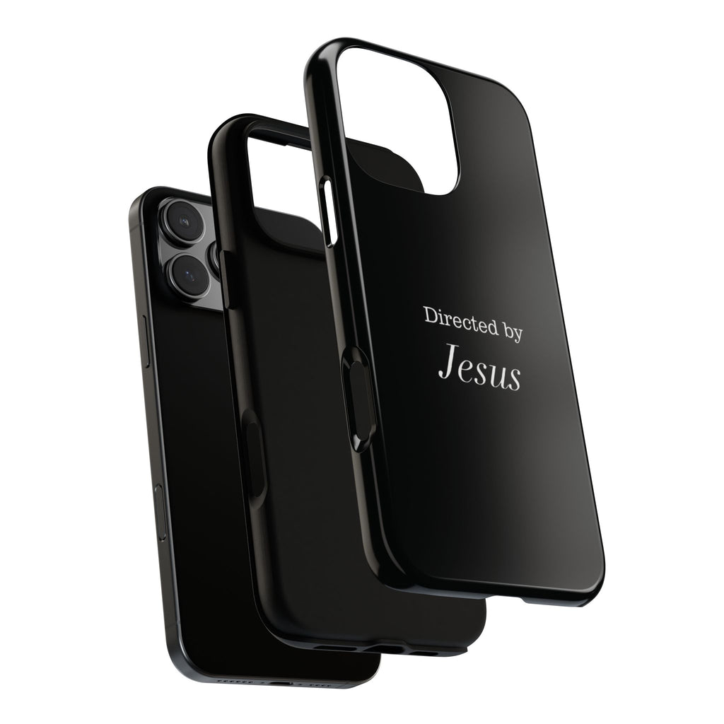 Directed by Jesus Tough Phone Case — Faith Black Protective Case