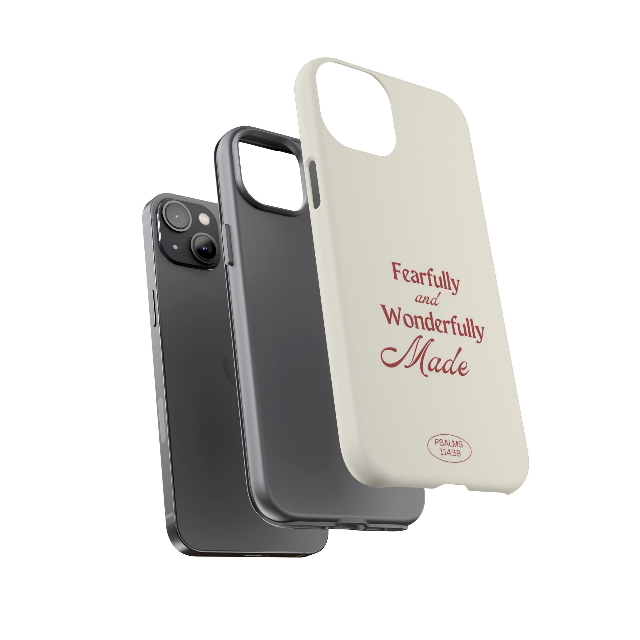 Tough Phone Case — "Fearfully and Wonderfully Made" Christian Scripture Protective Case