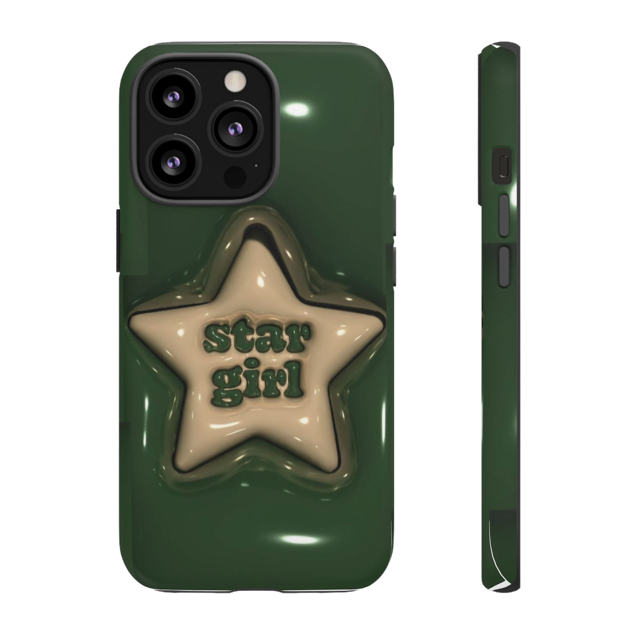 Star Girl iPhone Case — Green Star Protective Case