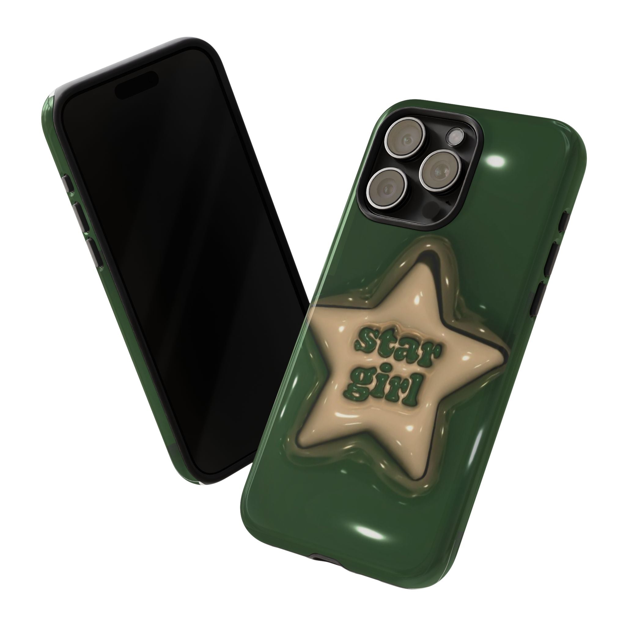 Star Girl iPhone Case — Green Star Protective Case