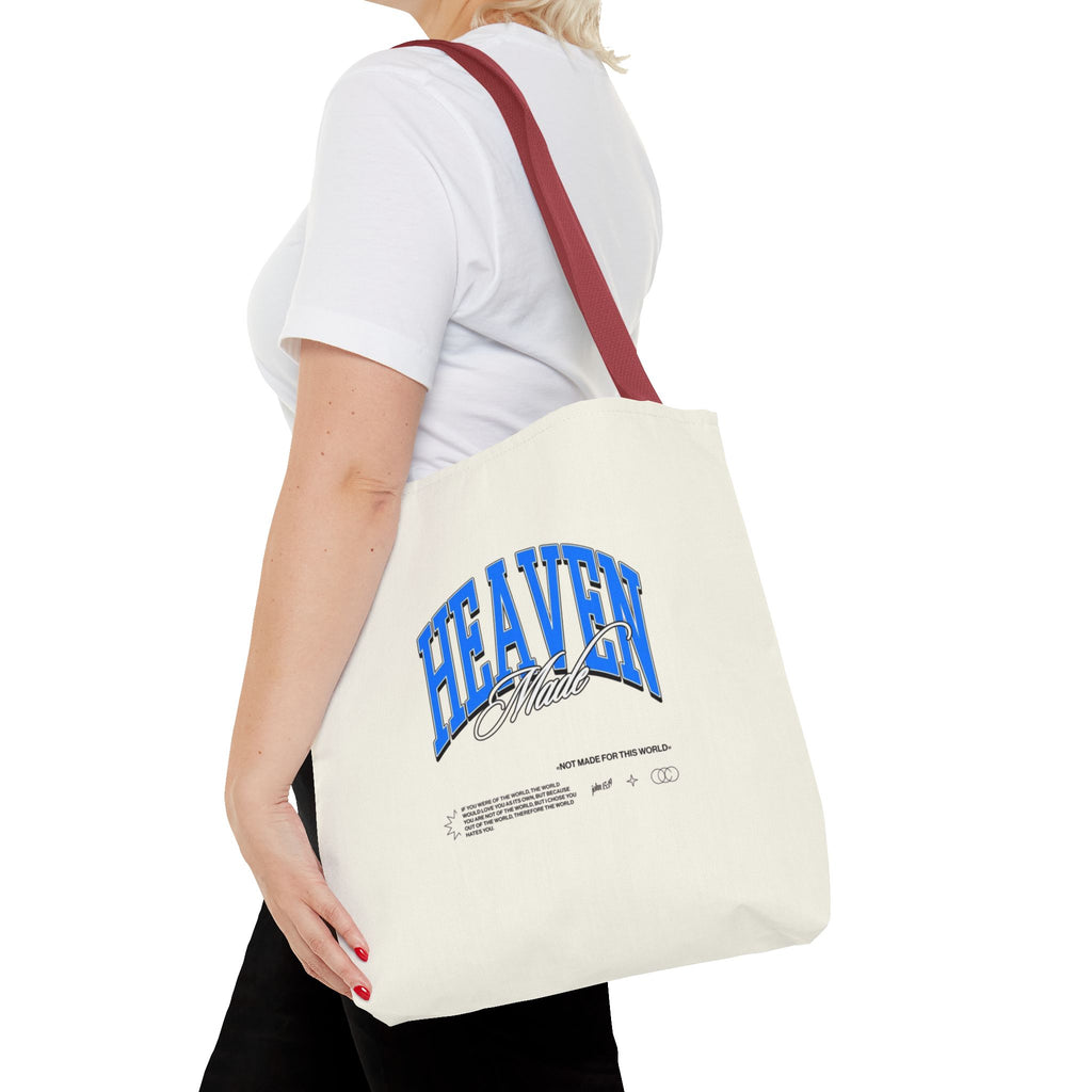 Heaven Music Tote Bag - Retro Blue Graphic All-Over Print
