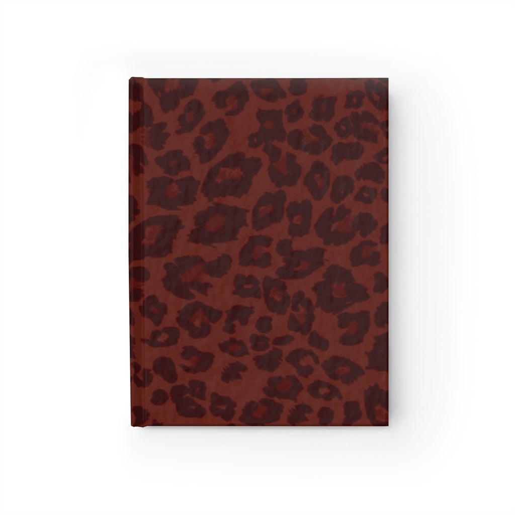Leopard Print Journal — Red Ruled Notebook for Notes & Daily Planning