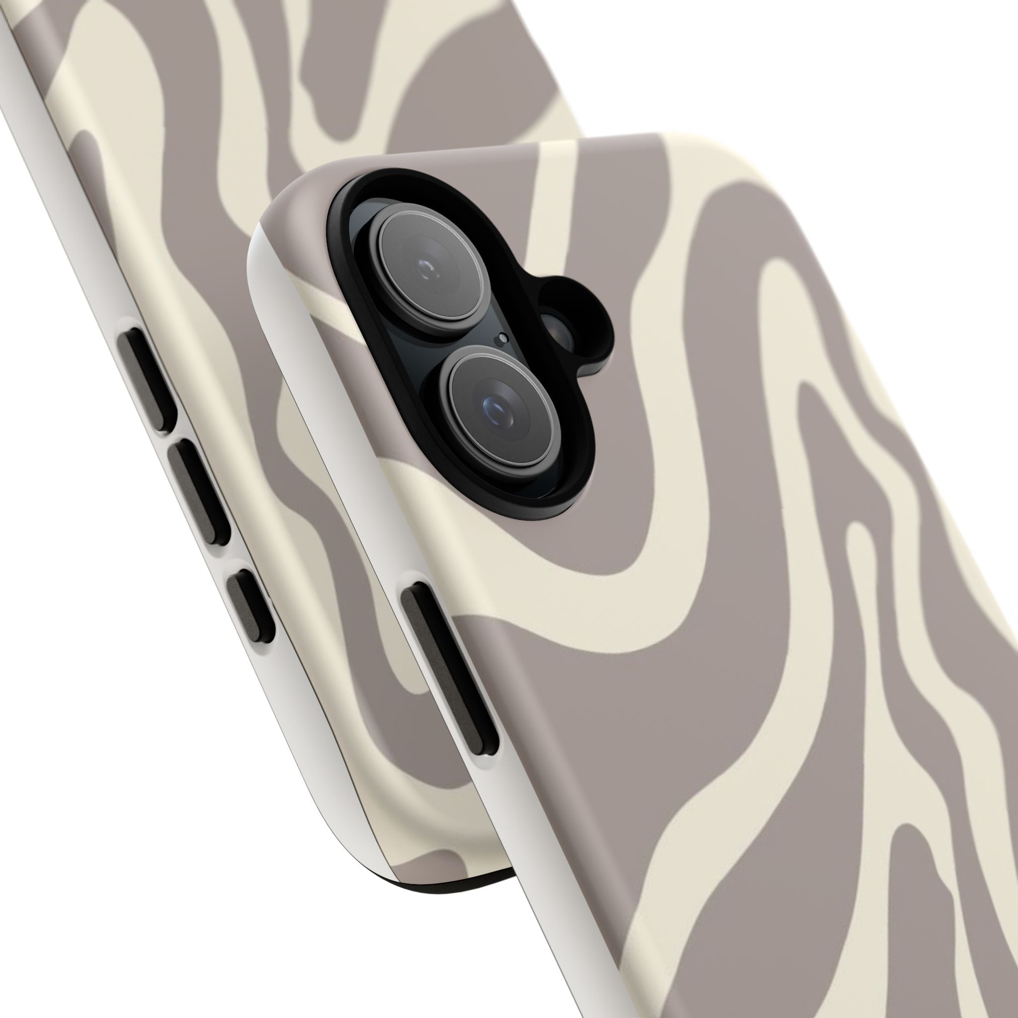 Neutral Zebra Print Tough iPhone Case