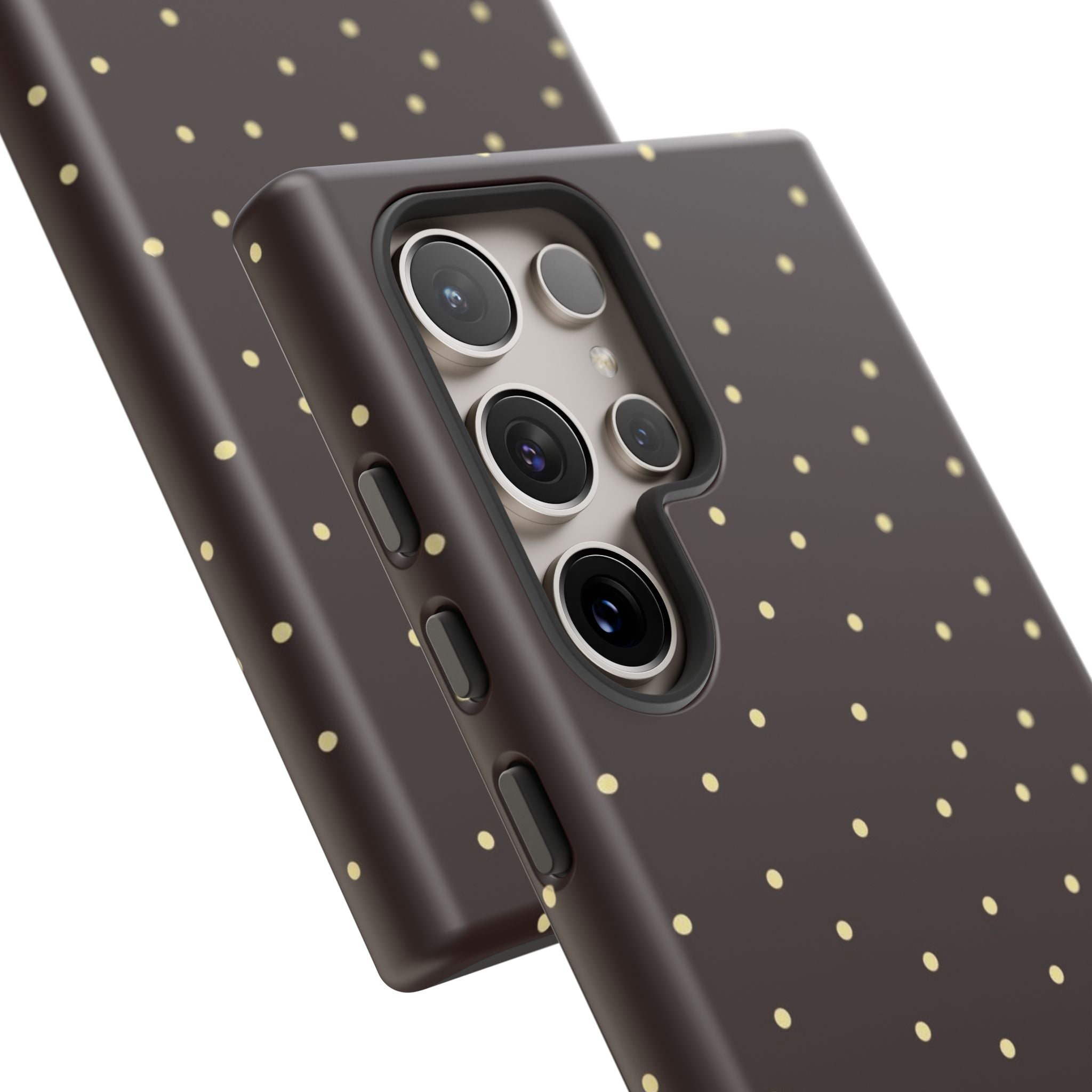 Brown Gold Polka Dot Tough Phone Case