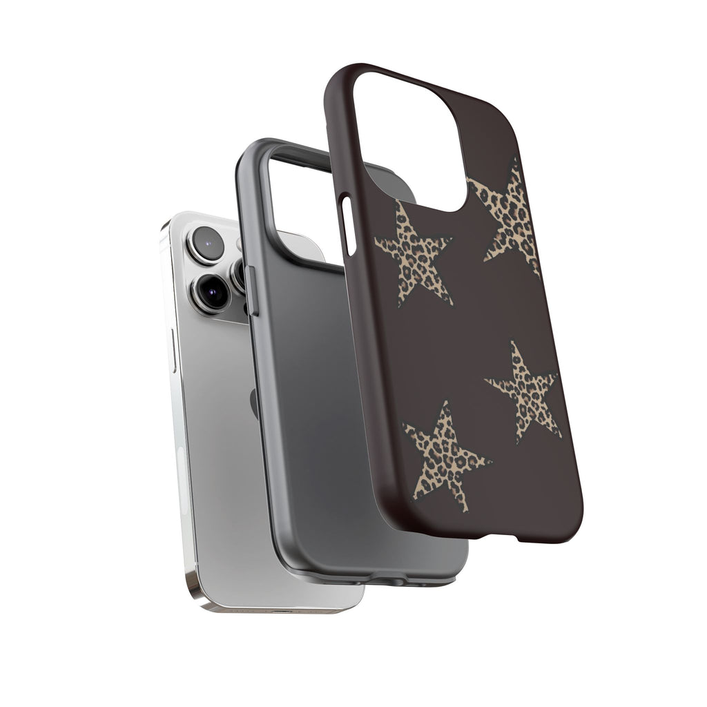 Leopard Star iPhone Case — Chic Brown Protective Tough Case