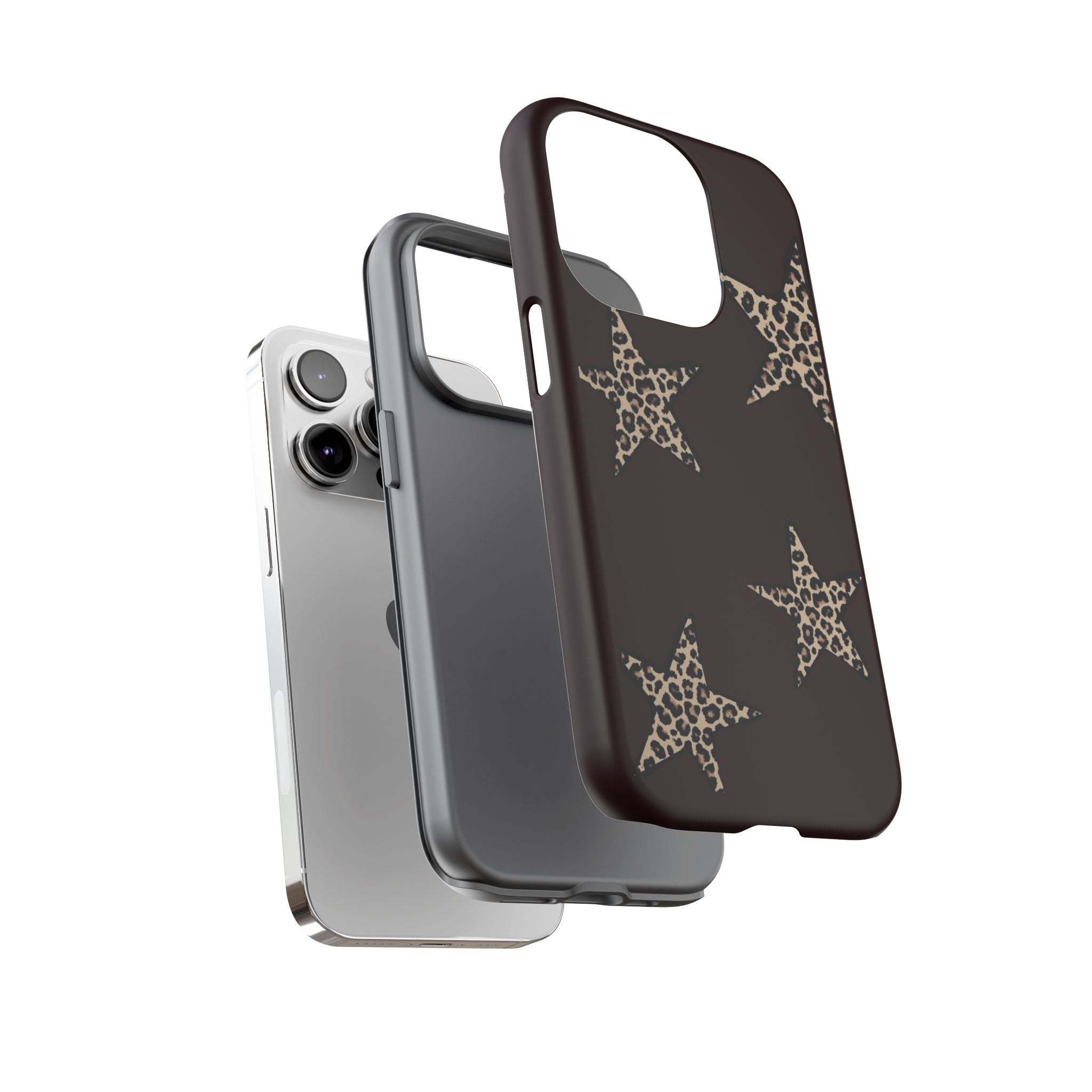 Leopard Star iPhone Case — Chic Brown Protective Tough Case