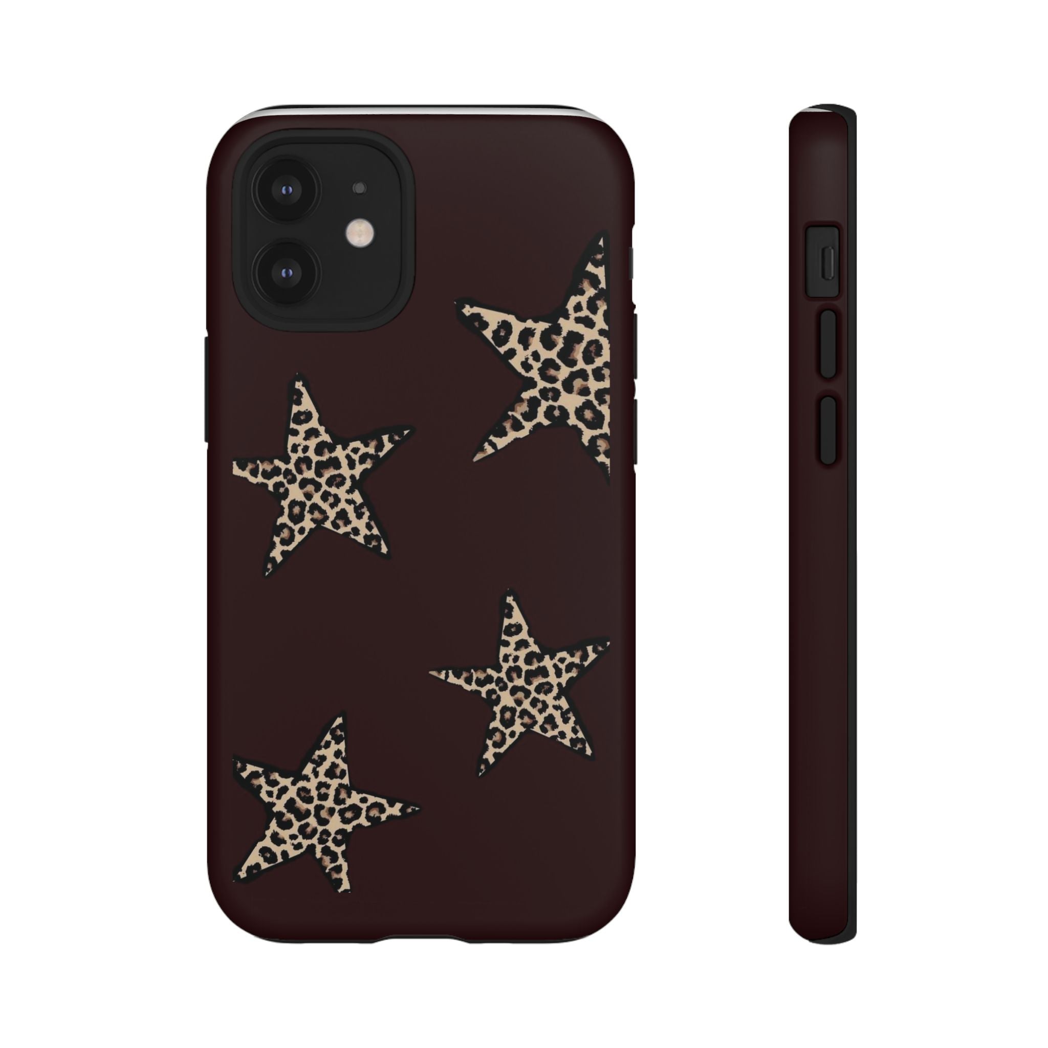 Leopard Star iPhone Case — Chic Brown Protective Tough Case