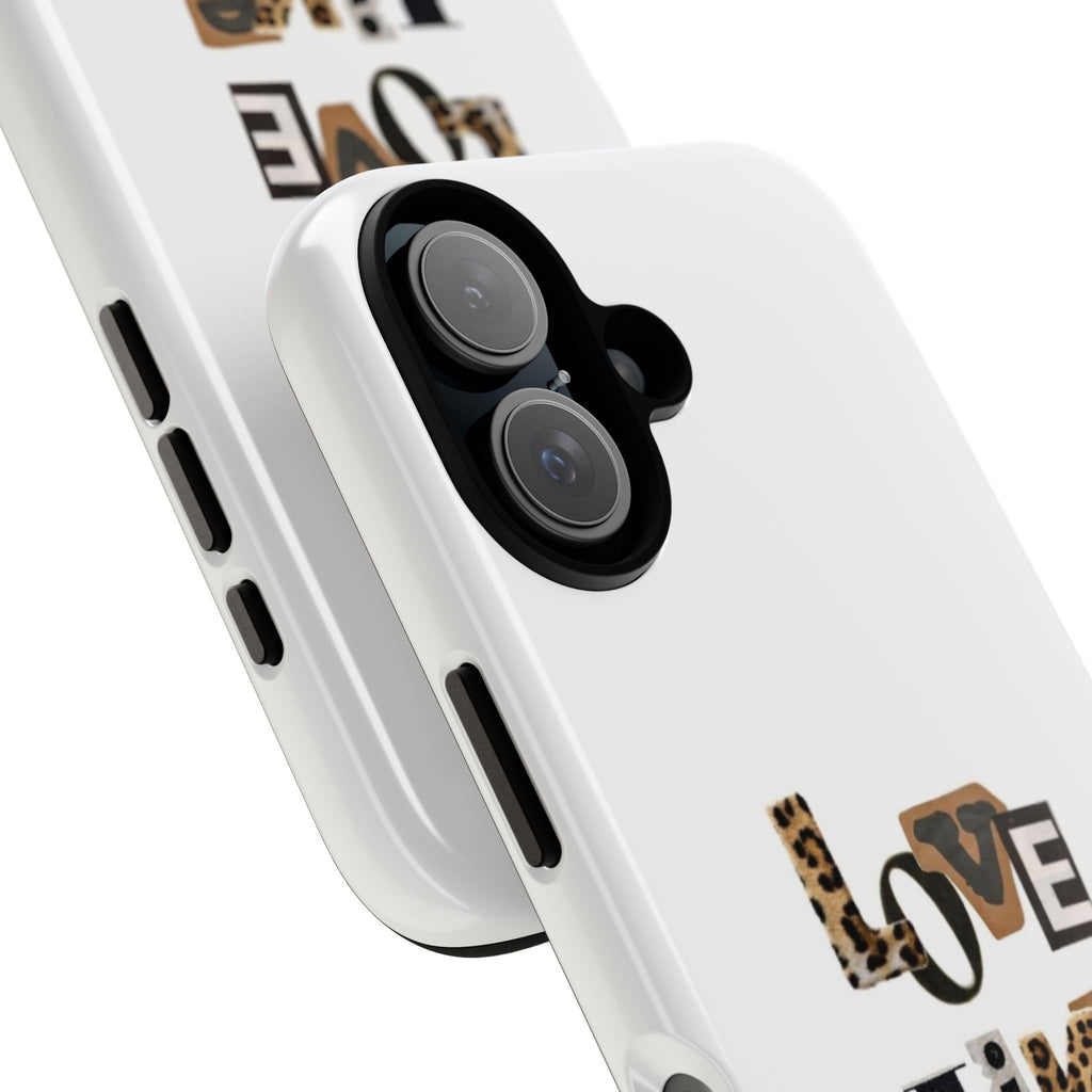 "Love Like Jesus" Leopard Print Christian Tough Phone Case