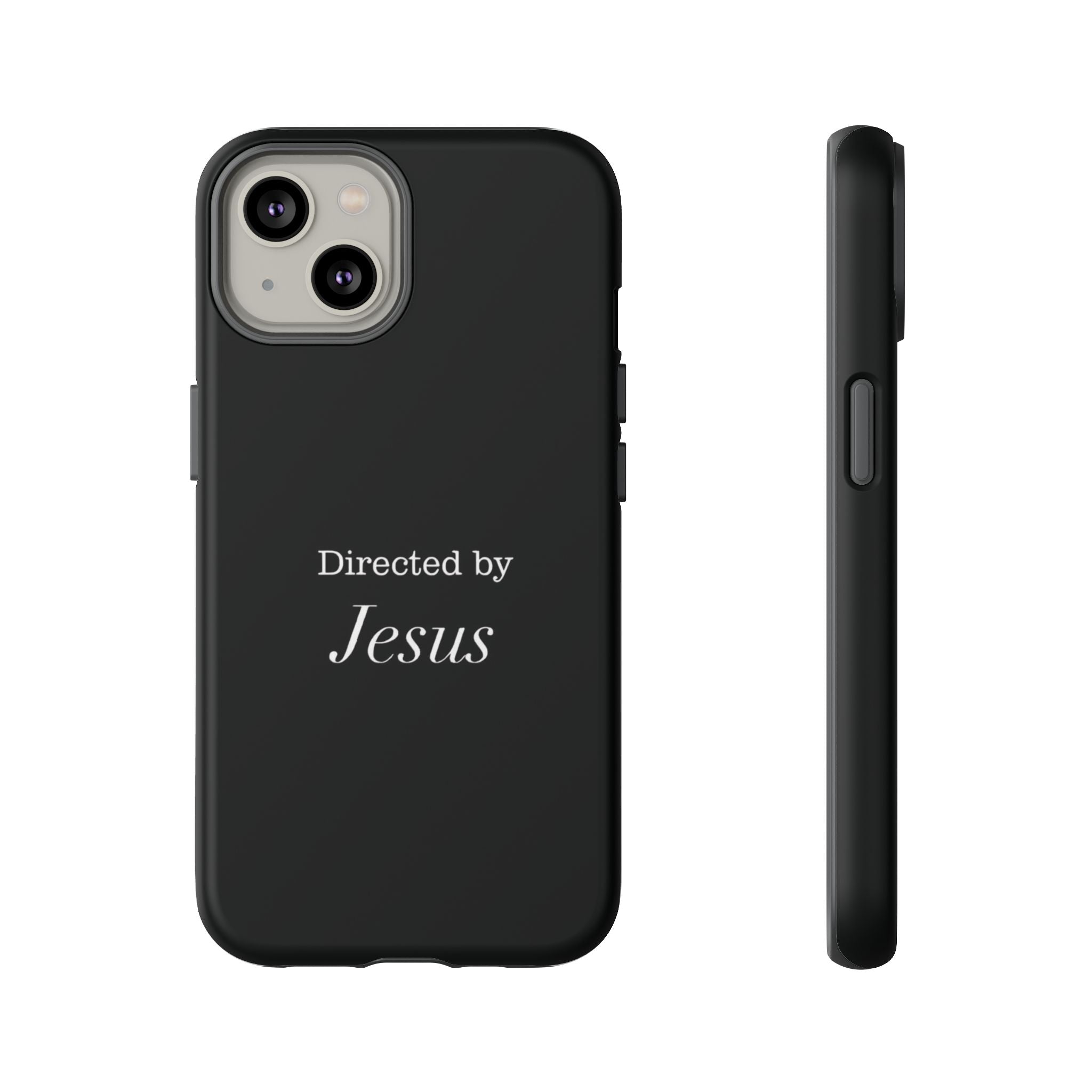 Directed by Jesus Tough Phone Case — Faith Black Protective Case