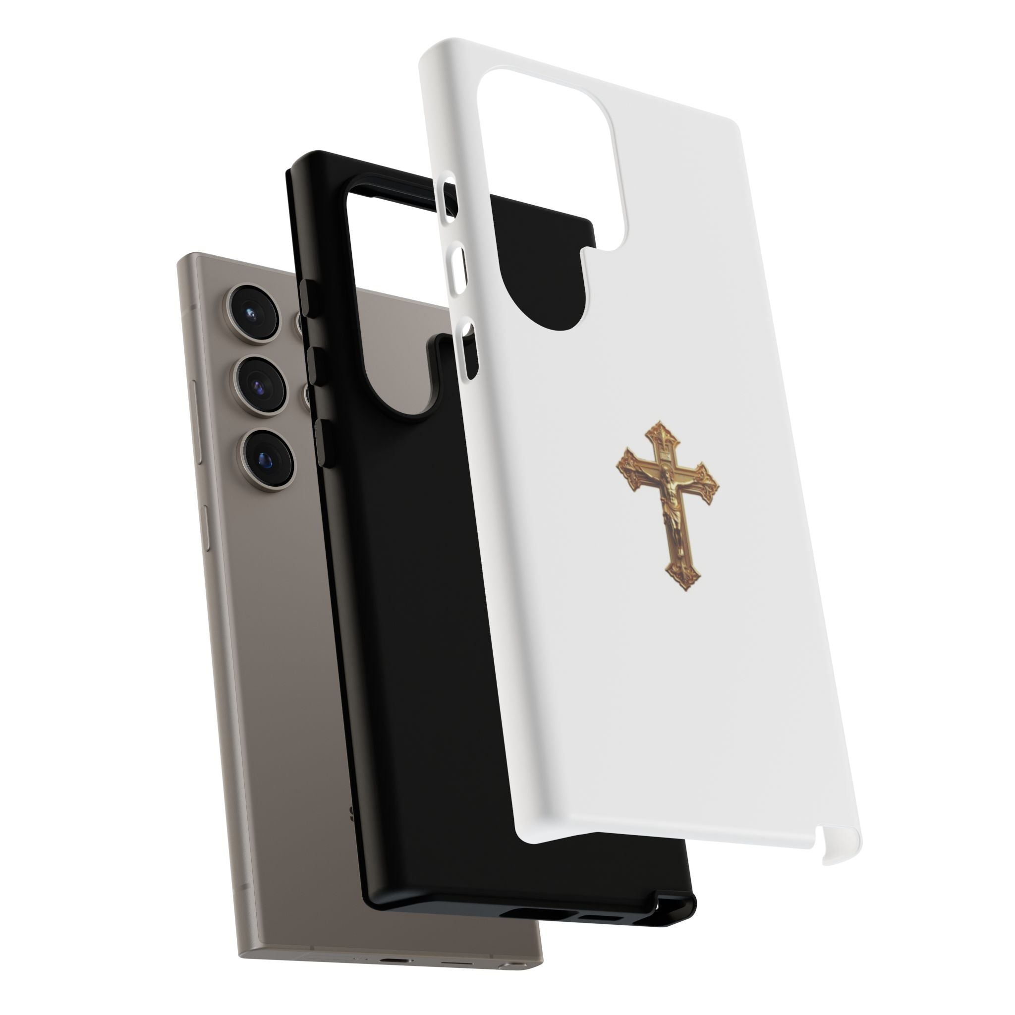 Gold Cross Tough Phone Case | Protective Cover