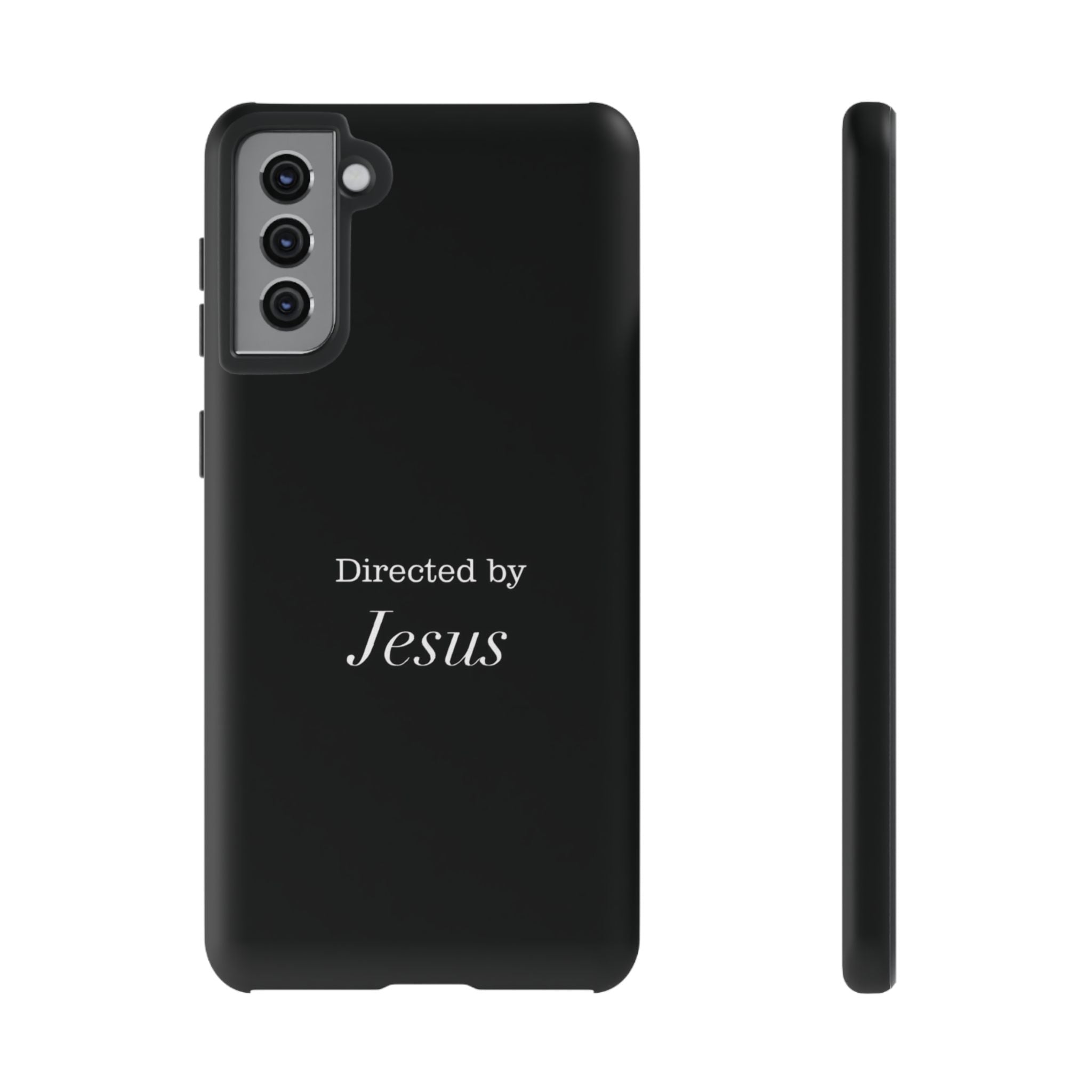 Directed by Jesus Tough Phone Case — Faith Black Protective Case