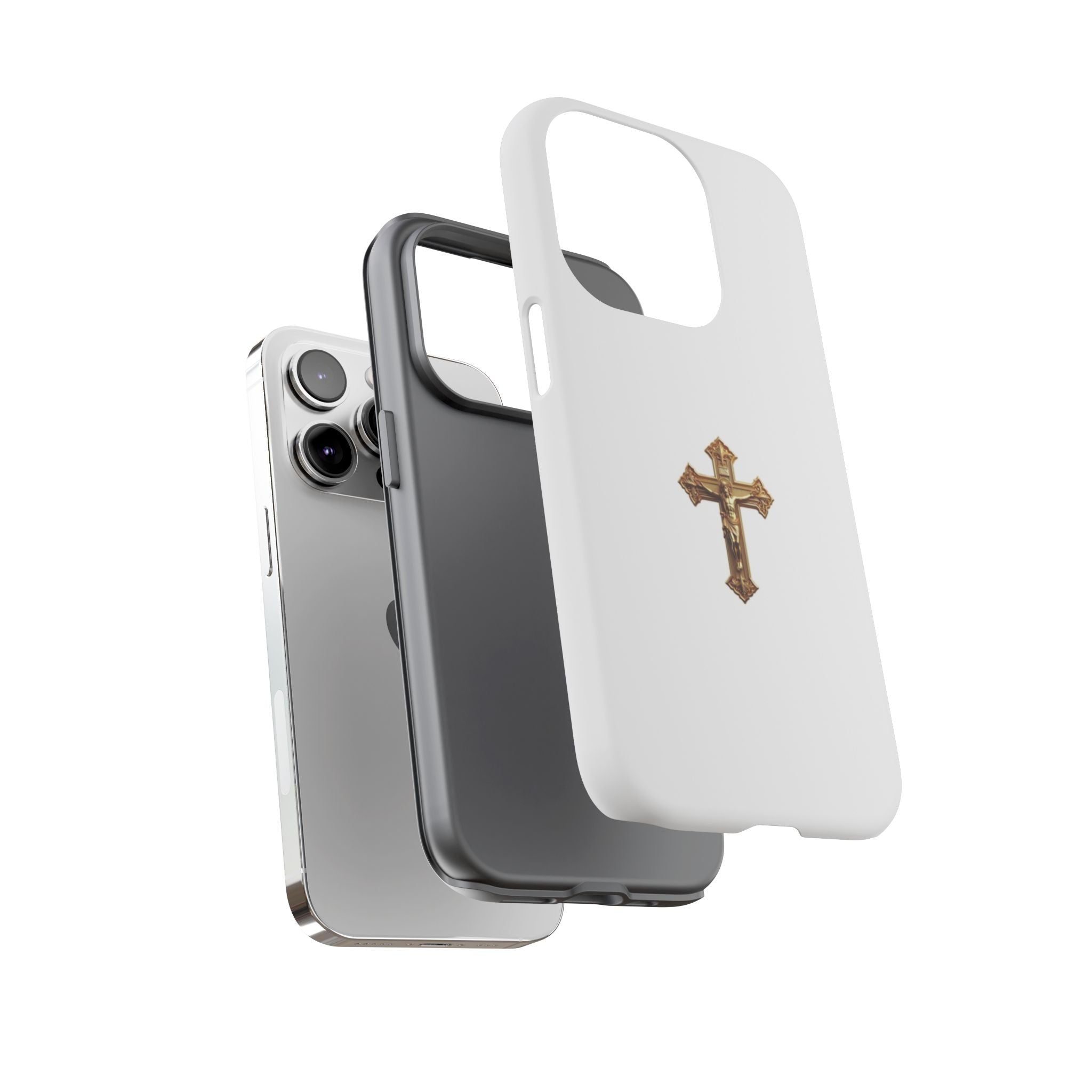 Gold Cross Tough Phone Case | Protective Cover