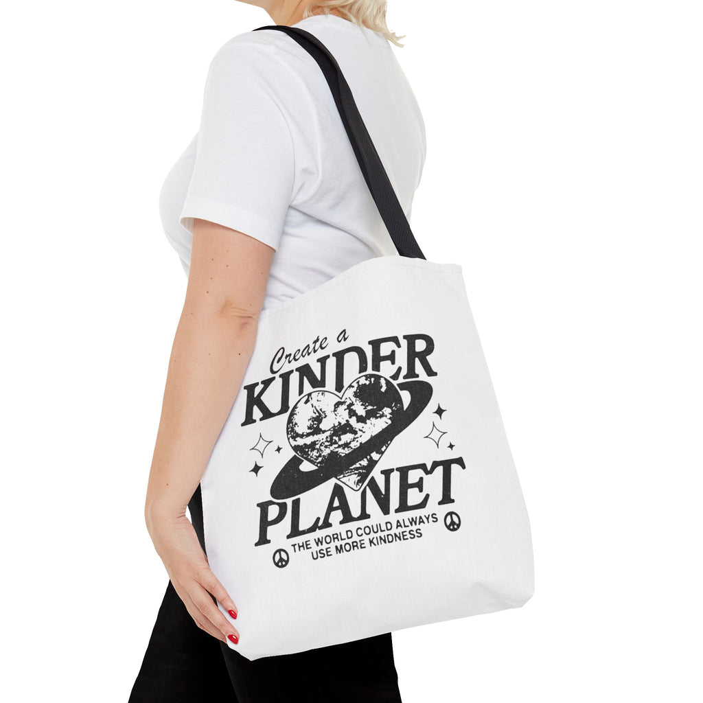 Create a Kinder Planet Tote Bag — Eco-Friendly Earth Love Canvas Tote