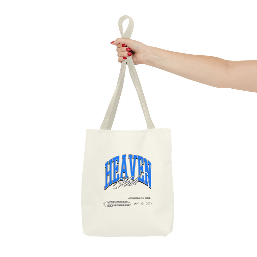 Heaven Music Tote Bag - Retro Blue Graphic All-Over Print