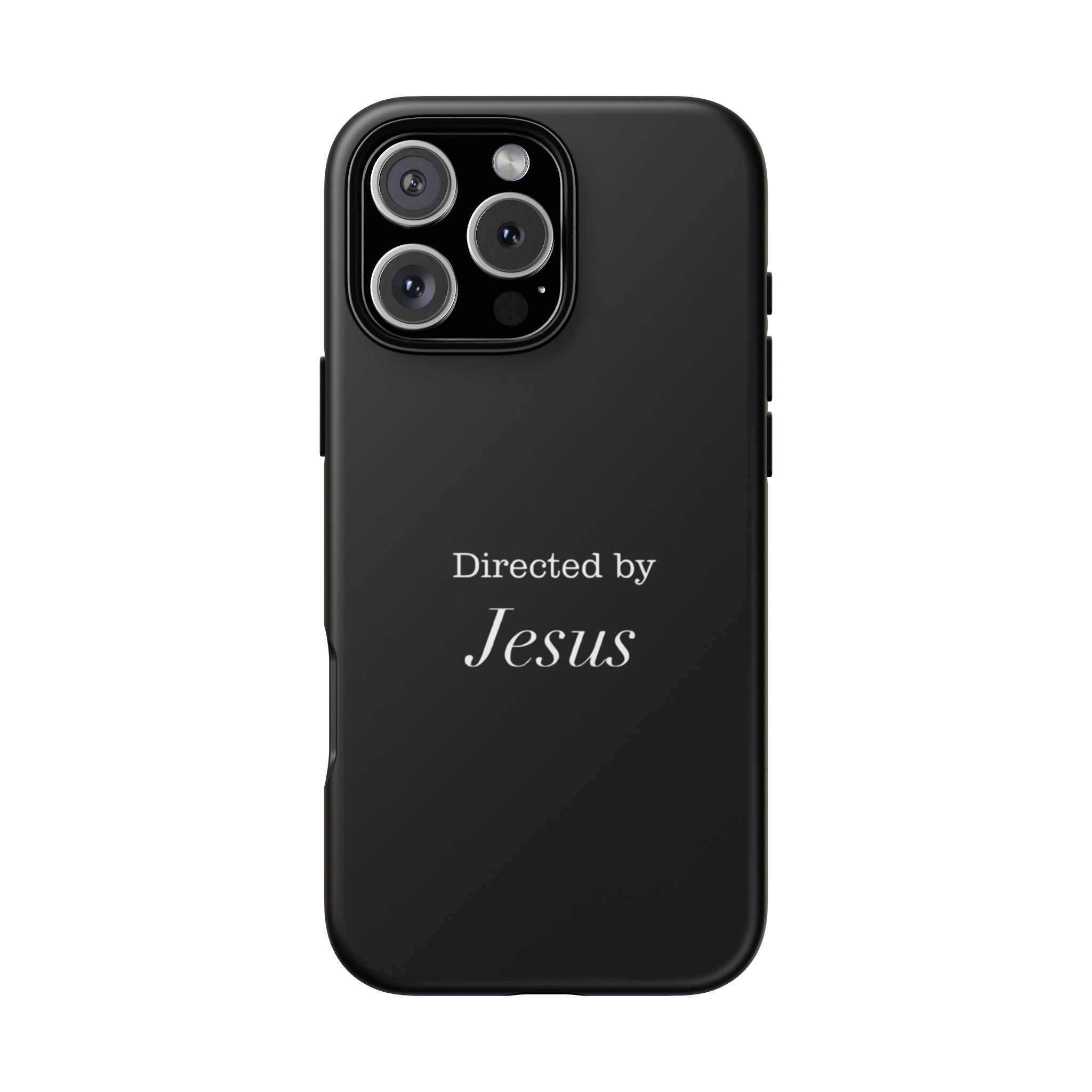 Directed by Jesus Tough Phone Case — Faith Black Protective Case