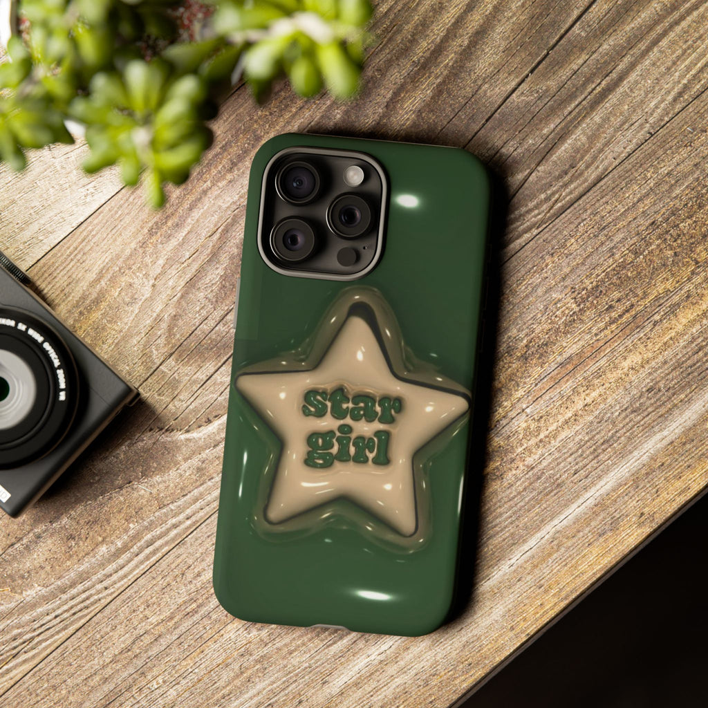 Star Girl iPhone Case — Green Star Protective Case