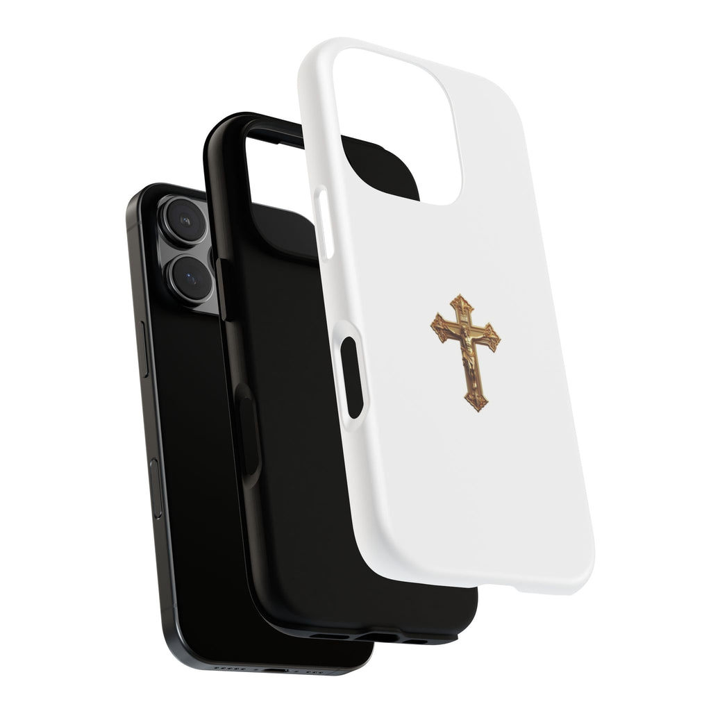 Gold Cross Tough Phone Case | Protective Cover
