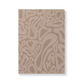 Neutral Abstract Pattern Softcover Journal — Textured Beige Notebook with Inside Prints