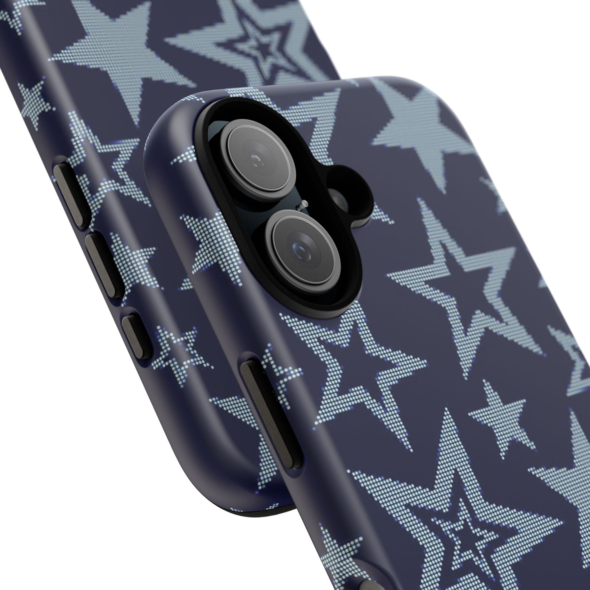 Navy Star Pattern Tough iPhone Case