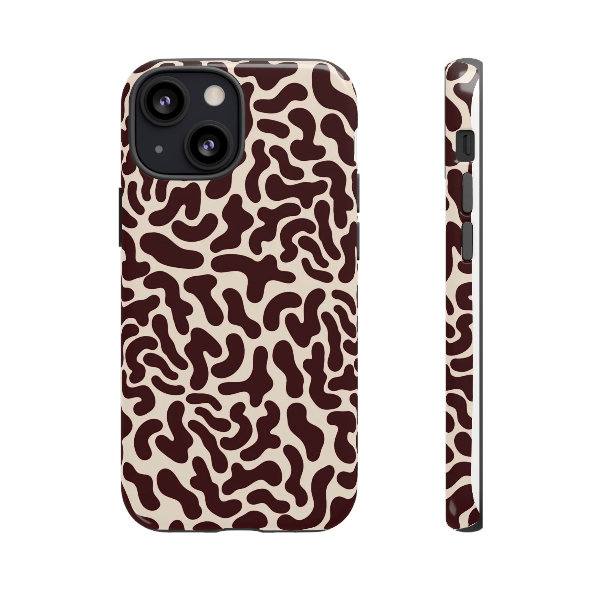 Animal Print iPhone Case - Brown Abstract Cow Pattern Tough Case