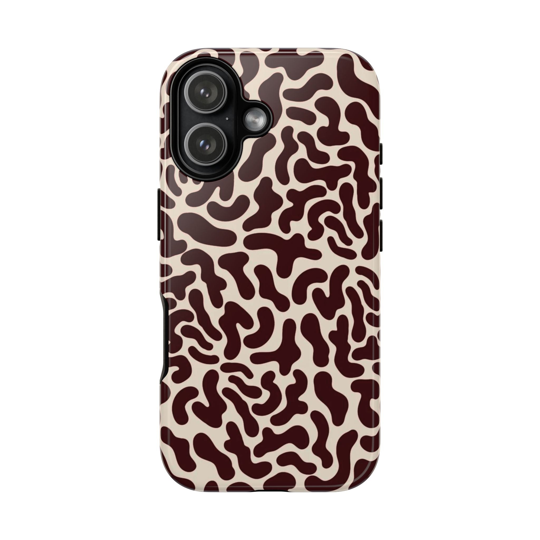 Animal Print iPhone Case - Brown Abstract Cow Pattern Tough Case