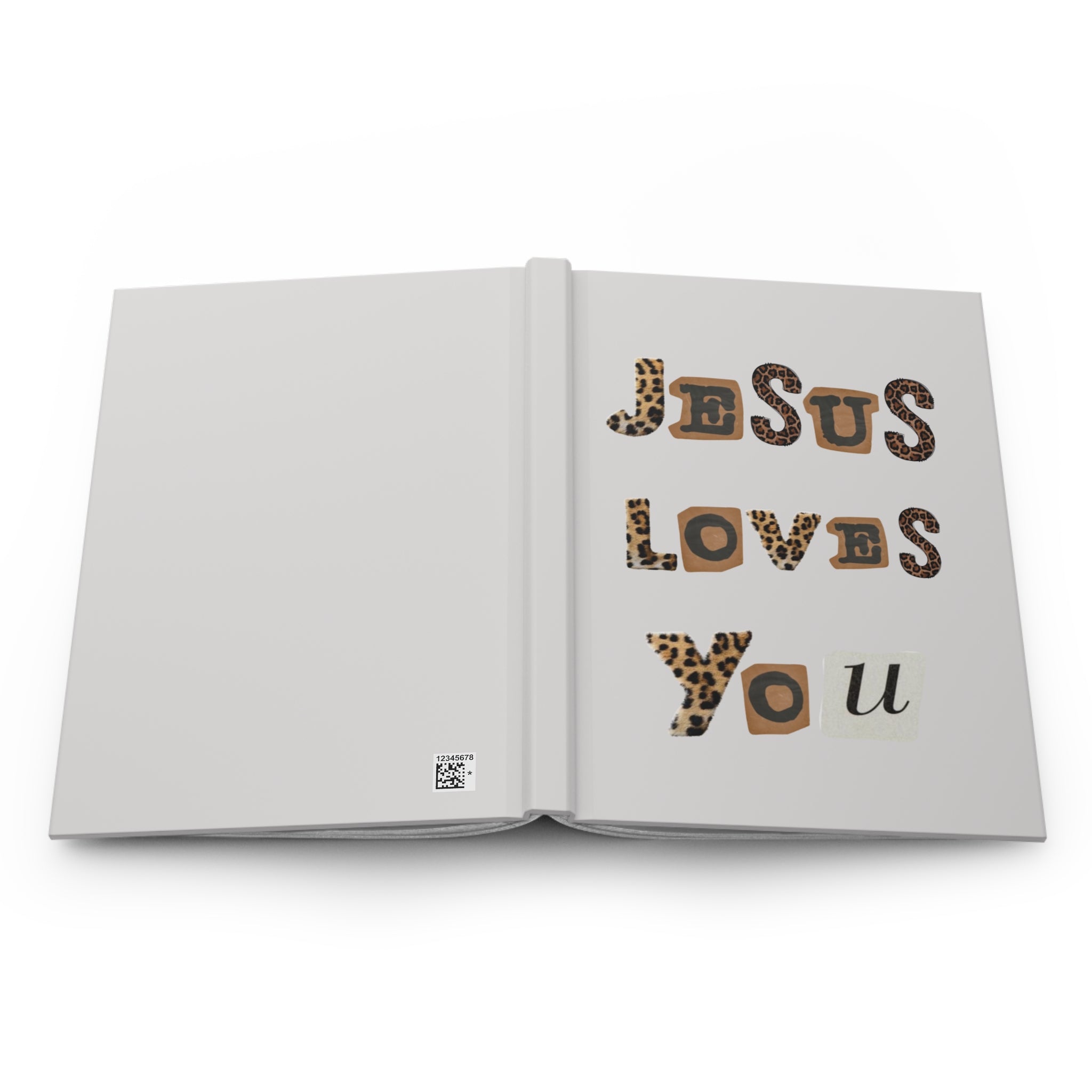 Jesus Loves You Leopard Print Hardcover Journal