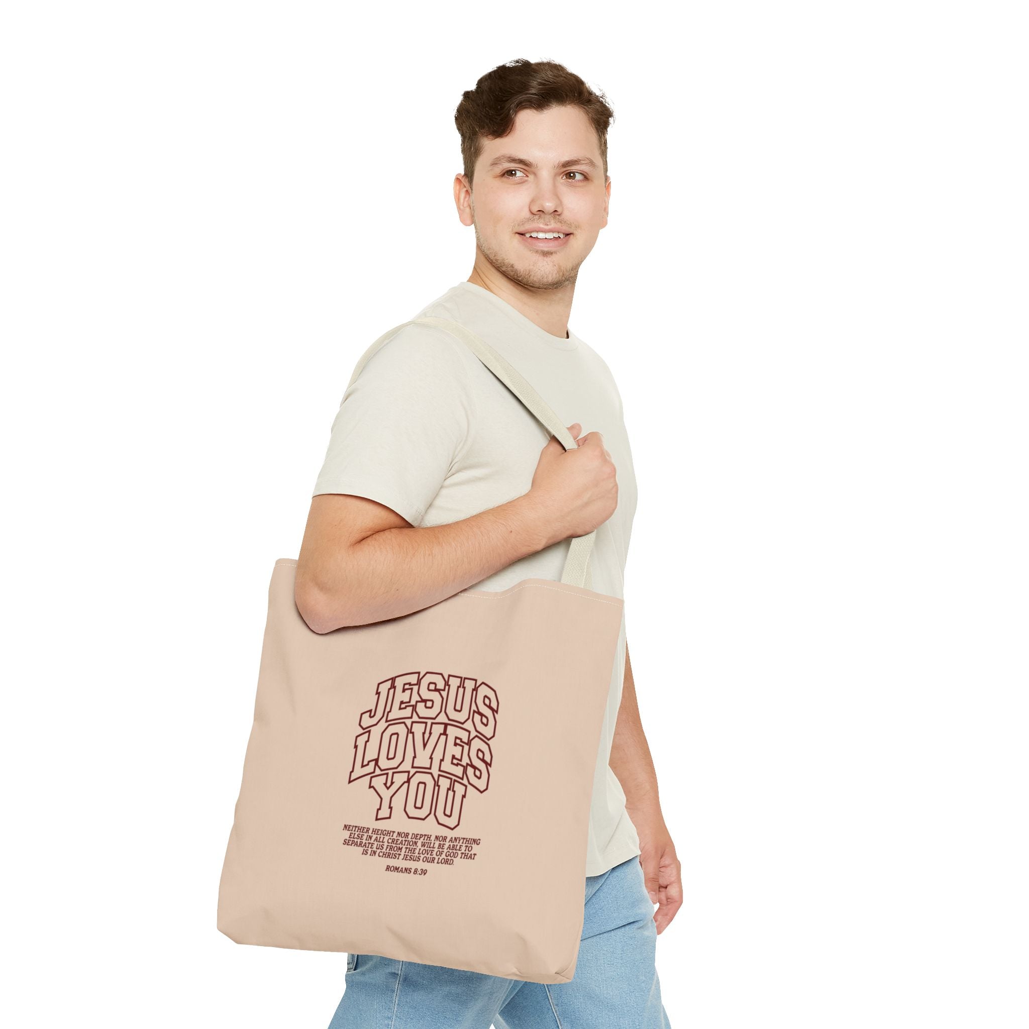 Jesus Loves You Canvas Tote Bag