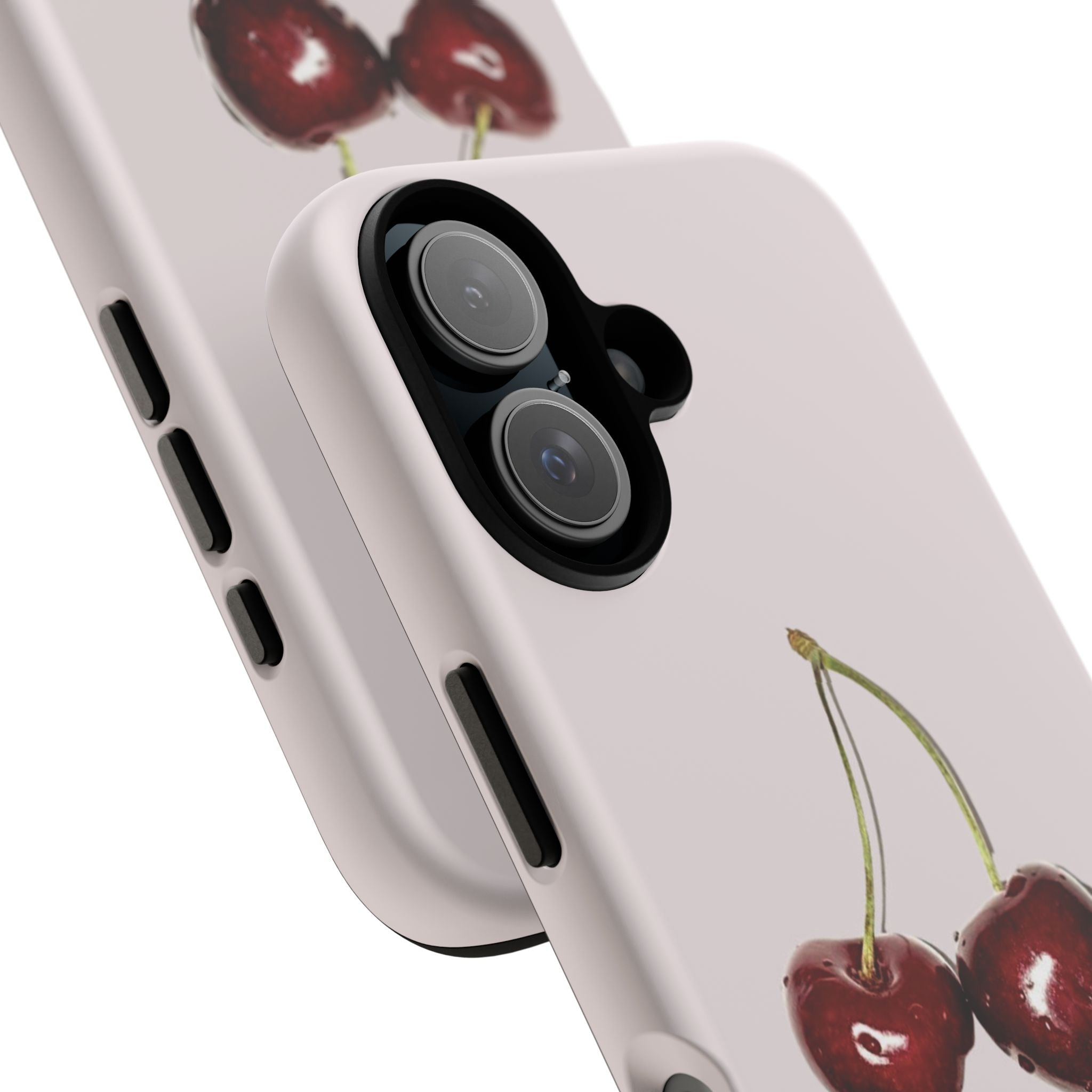 Cherry Vintage iPhone Case — Retro Cherry Illustration with 'CHERRY' Text