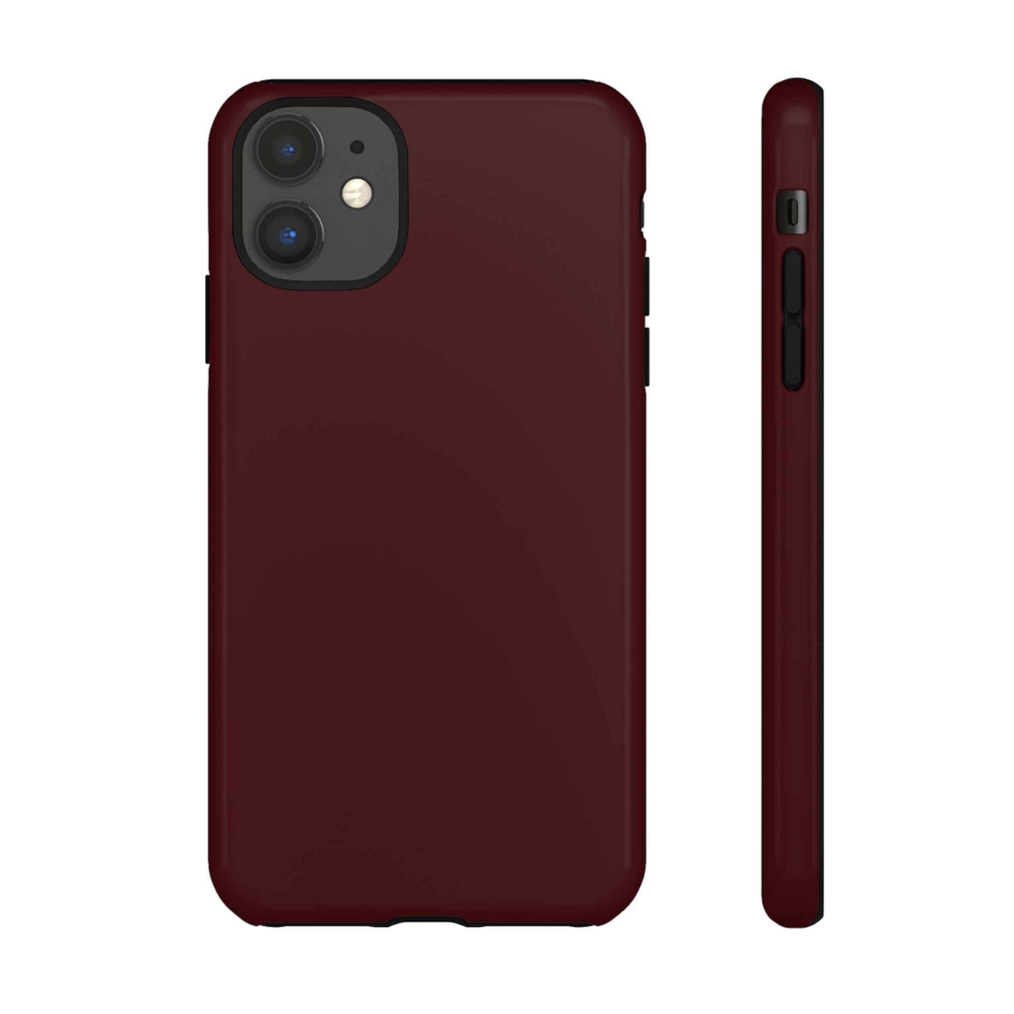 Maroon Tough iPhone Case — Slim Impact-Resistant Protective Cover
