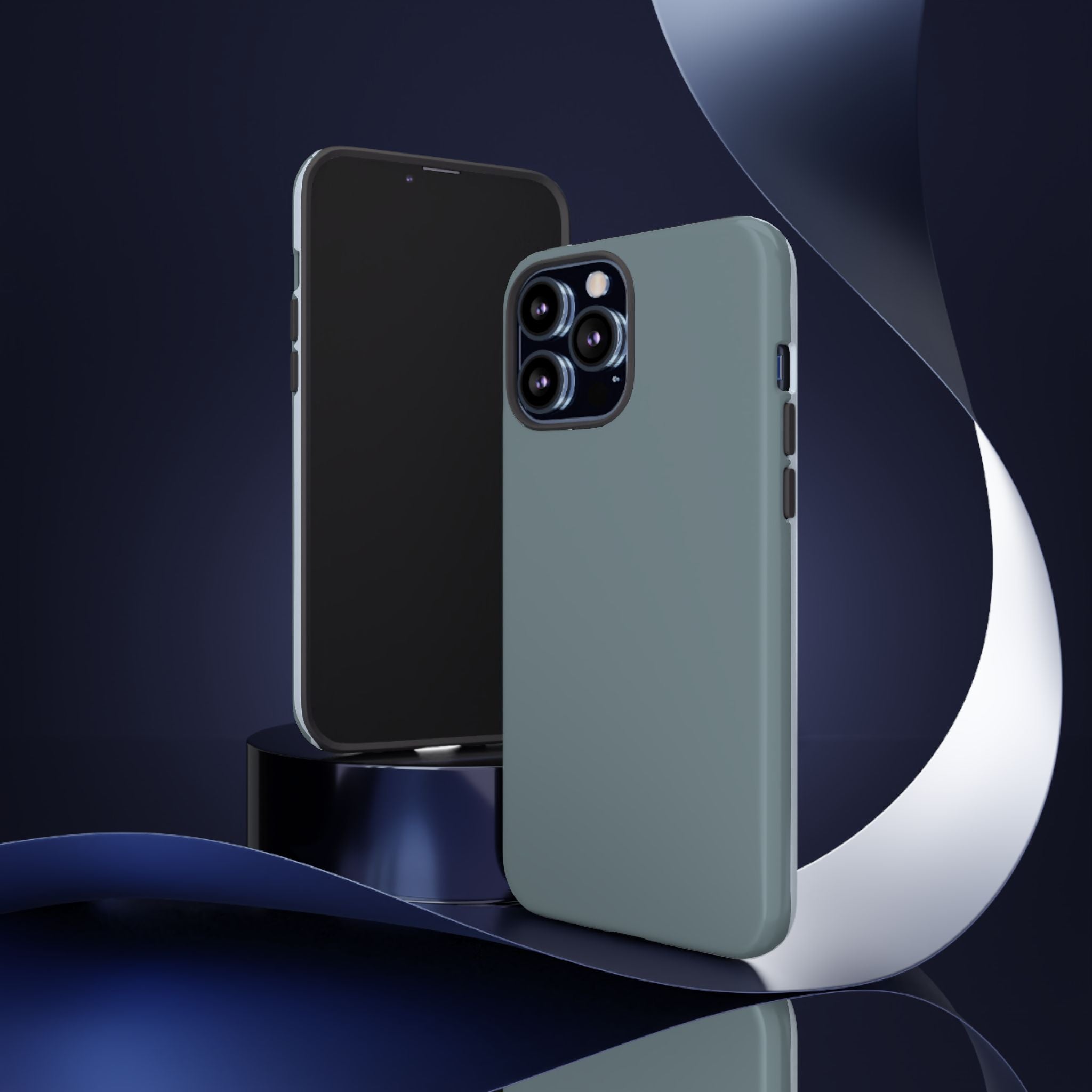 Tough iPhone Case - Blue/Grey Color